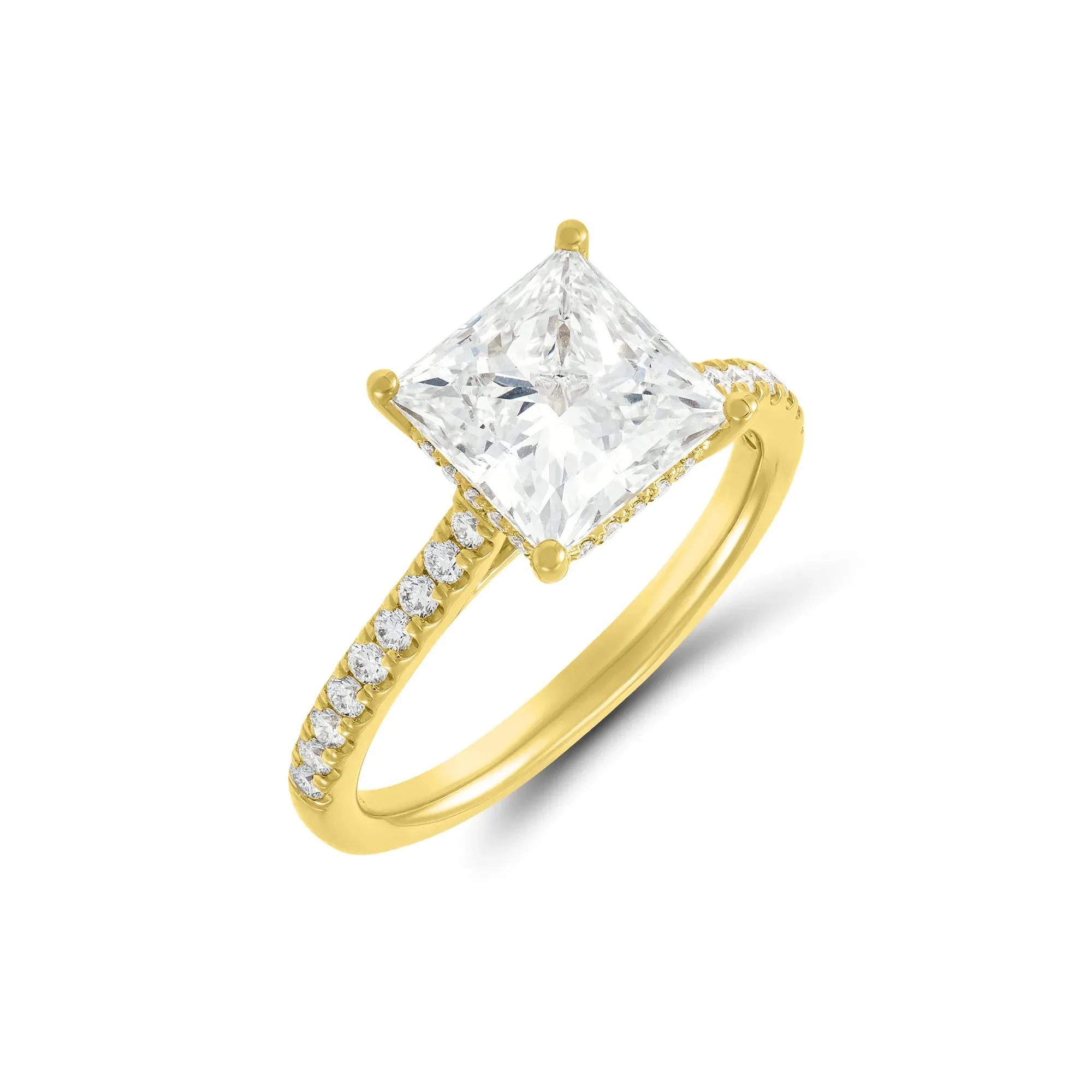3 1/2 CT. Tw. Lab Grown Diamond Wedding Set 14K Yellow Gold Ring Size 8 1mm - Image 3