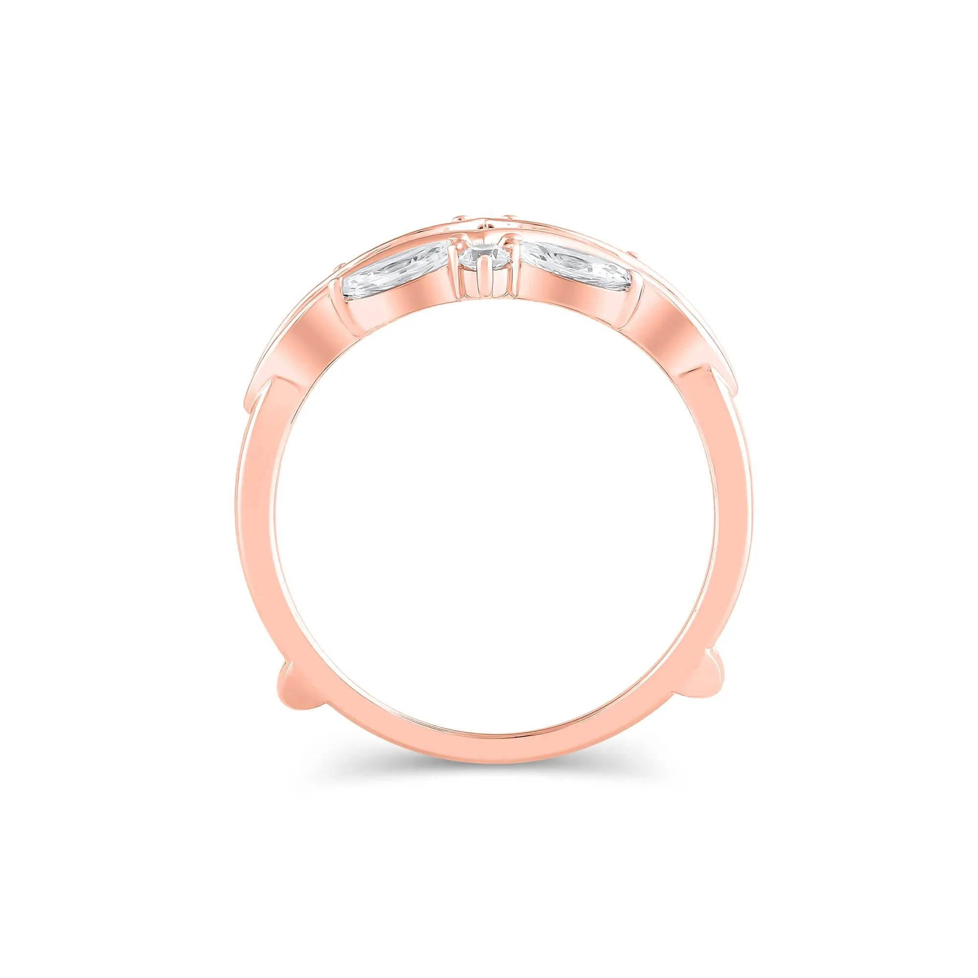 5/8 CT. Tw. Lab Grown Diamond Ring Insert 14K Rose Gold Round Brilliant Cut Size 5 - Image 2