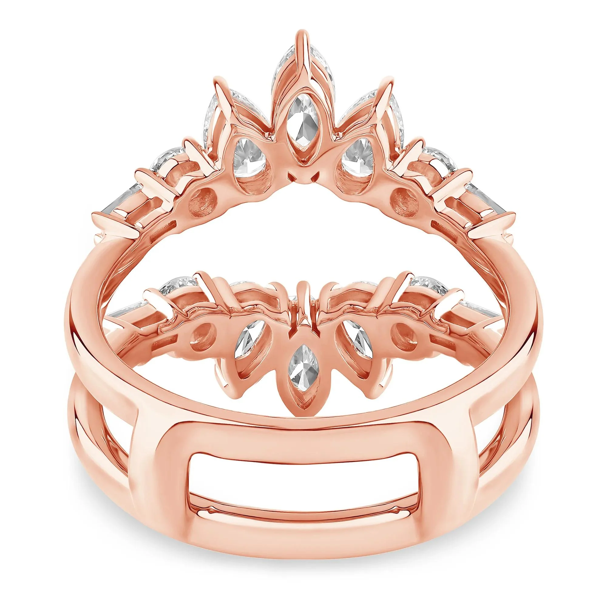 1 3/4 CT. Tw. Lab Grown Diamond Contour Insert 14K Rose Gold Ring Size 8 7mm - Image 4