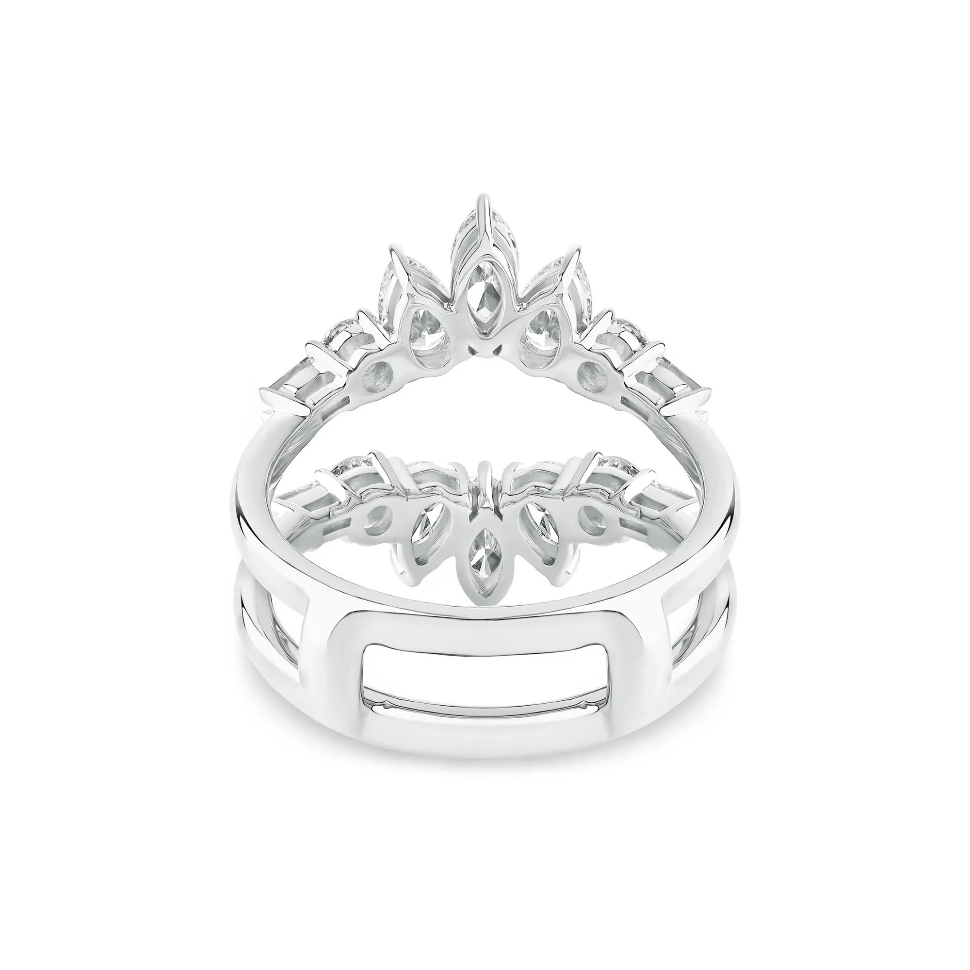 1 3/4 CT. Tw. Lab Grown Diamond Contour Insert 14K White Gold Ring Size 6 7mm - Image 4