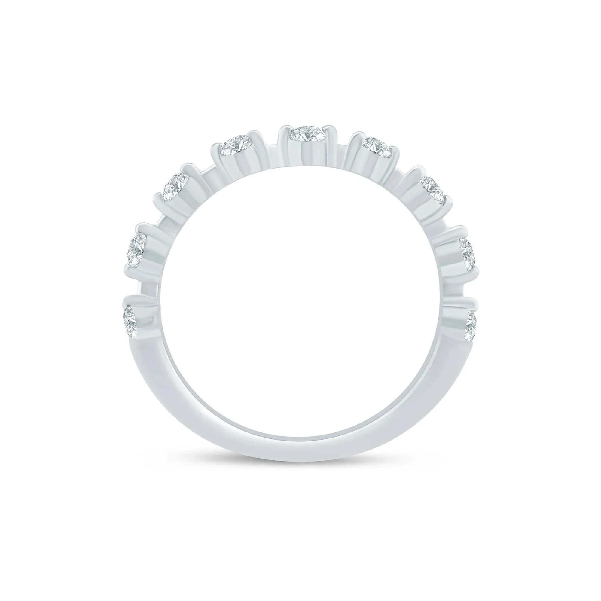 1/3 CT. Tw. Lab Grown Diamond Contour Enhancer 14K White Gold Ring Size 7 1.5mm