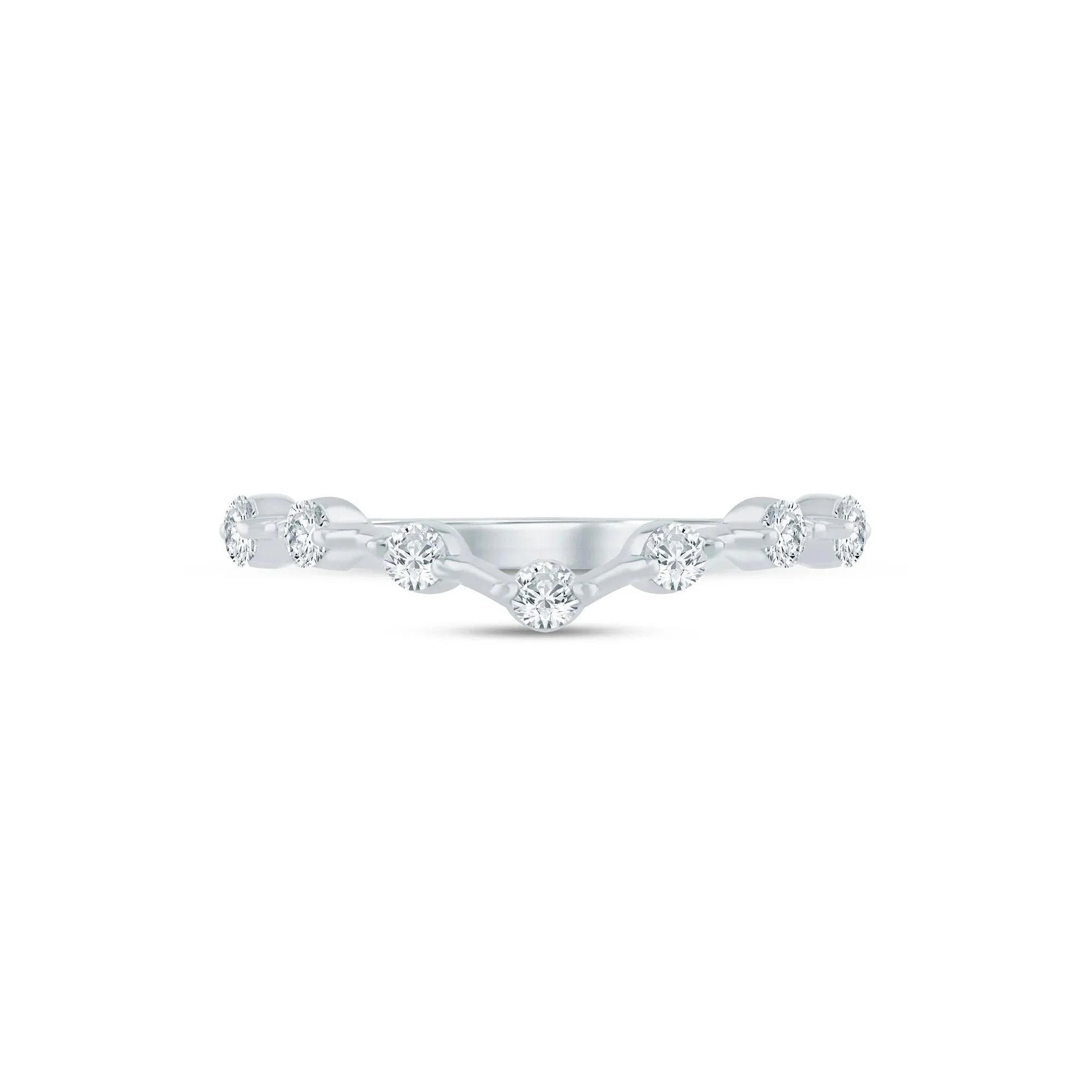 1/3 CT. Tw. Lab Grown Diamond Contour Enhancer 14K White Gold Ring Size 7.5 1.5mm - Image 3