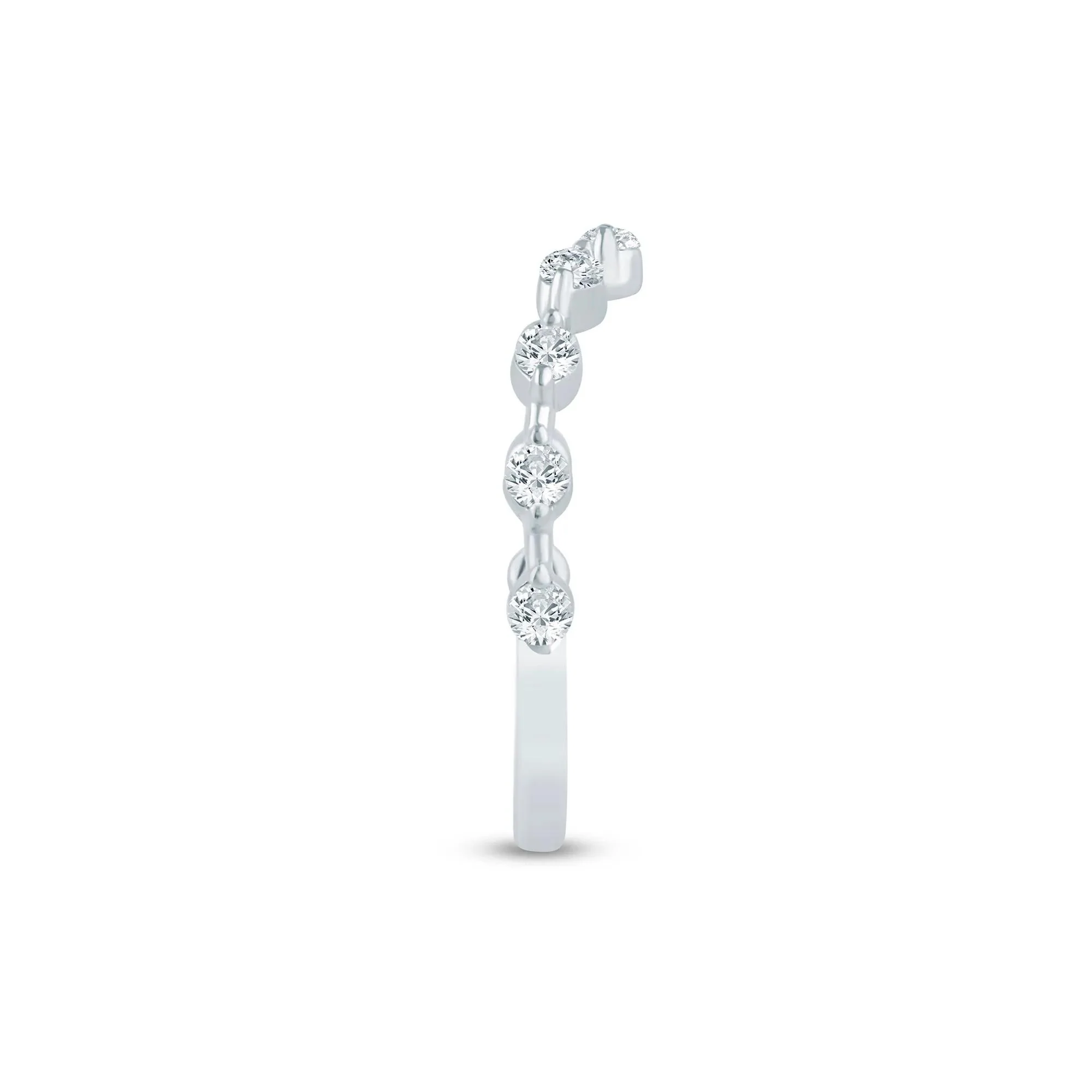 1/3 CT. Tw. Lab Grown Diamond Contour Enhancer 14K White Gold Ring Size 9 1.5mm - Image 2