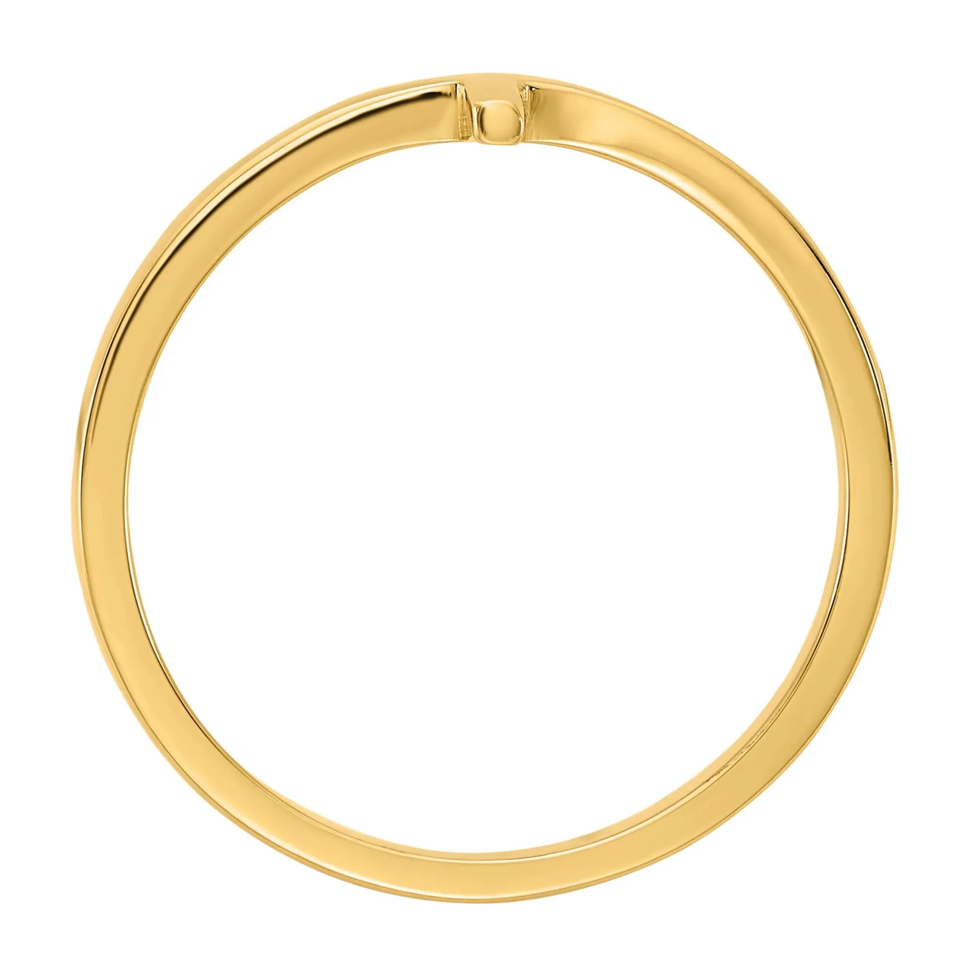 Sideways Cross Ring 14K Yellow Gold Size 11 - Image 2