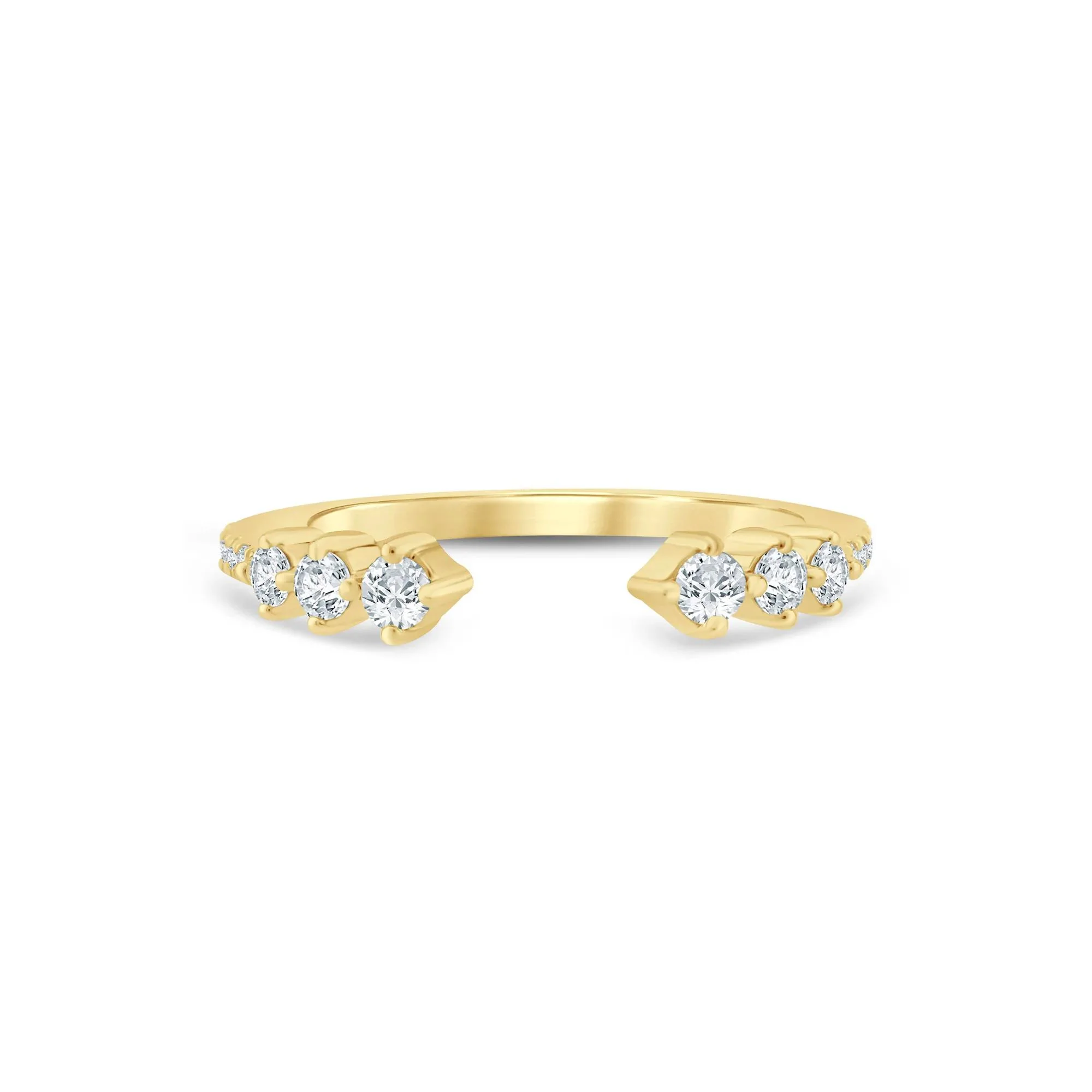 1/3 CT. Tw. Lab Grown Diamond Open Band Ring 14K Yellow Gold Size 7.5 1.5mm