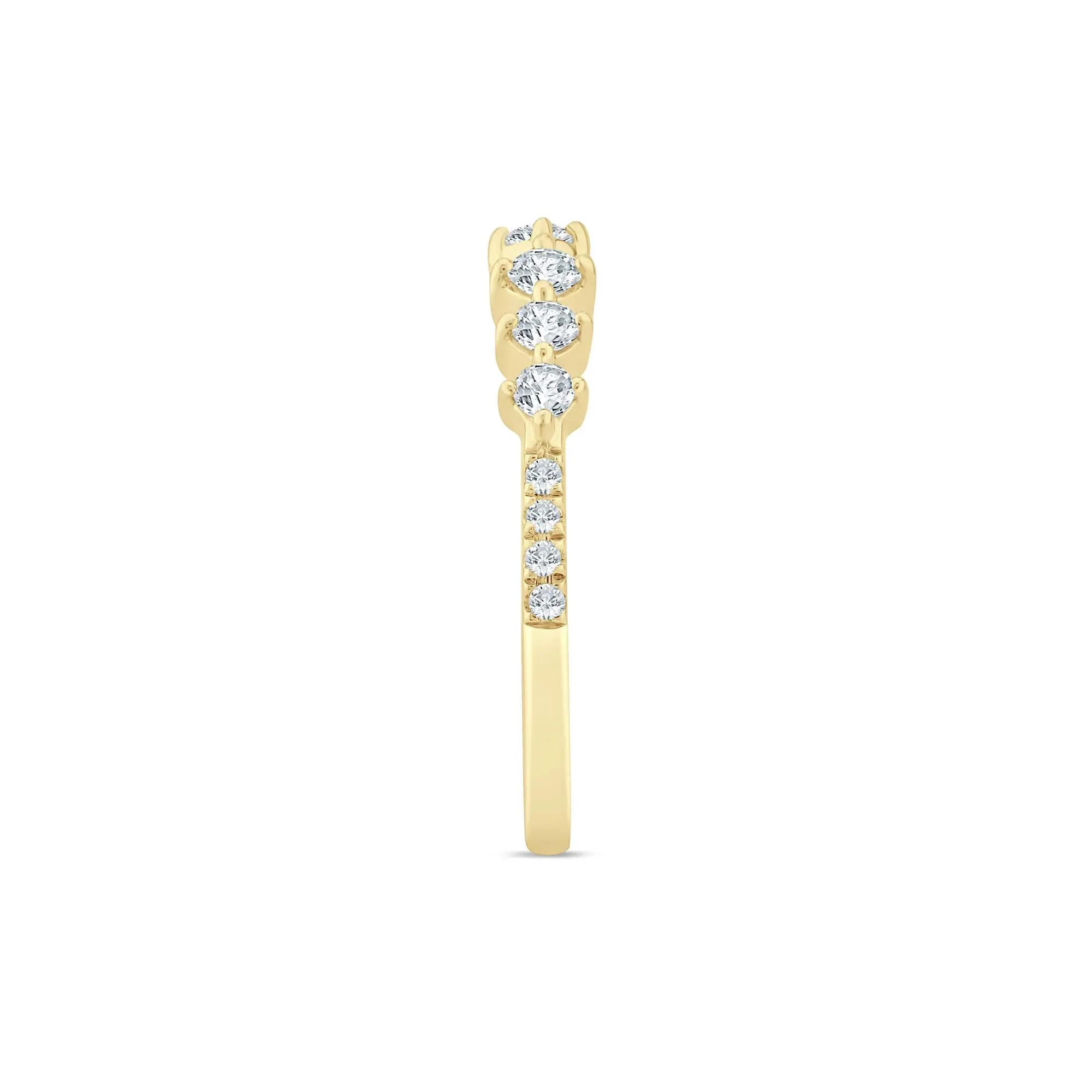 1/3 CT. Tw. Lab Grown Diamond Open Band Ring 14K Yellow Gold Size 9 1.5mm - Image 3