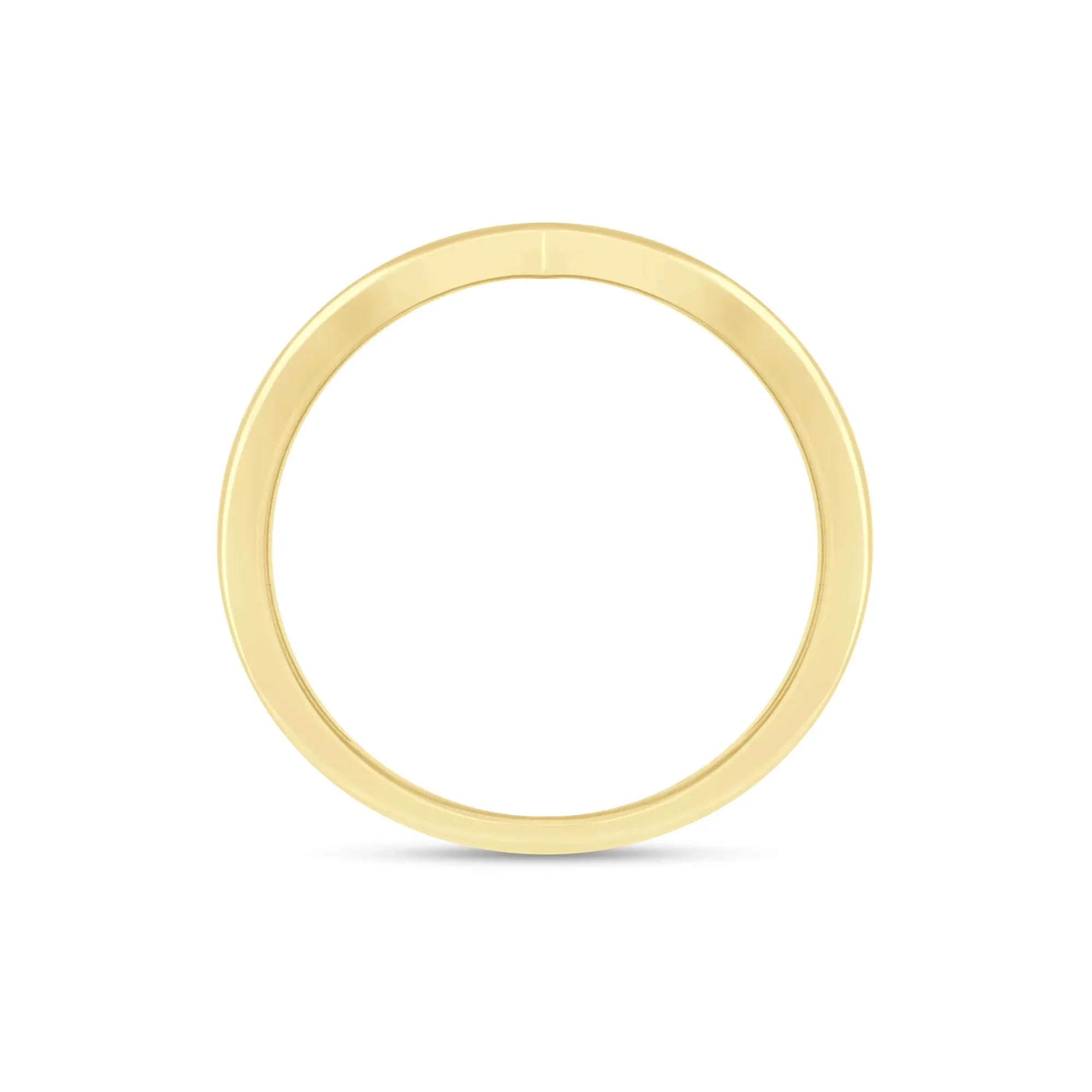 1/5 CT. Tw. Lab Grown Diamond Chevron Anniversary Band Ring 14K Yellow Gold Size 5 3.5mm - Image 2