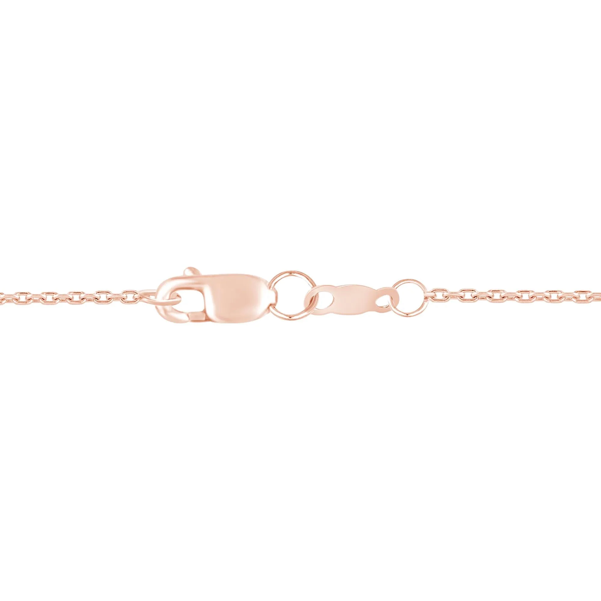 1/7 CT. Tw. Diamond Accent Medallion Pendant Necklace 10K Rose Gold Size 18" - Image 3