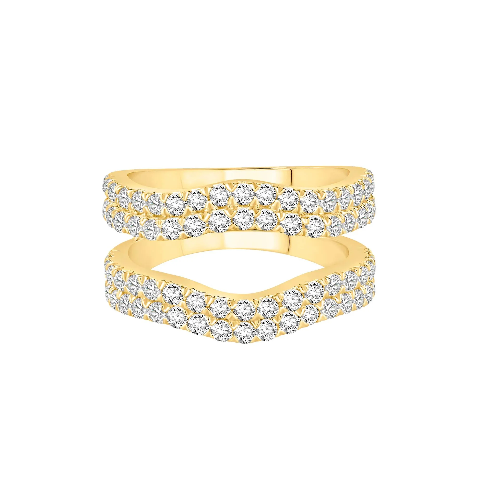 1/2 CT. Tw. Lab Grown Diamond Ring Insert 14K Yellow Gold Round Brilliant Cut Size 5.5