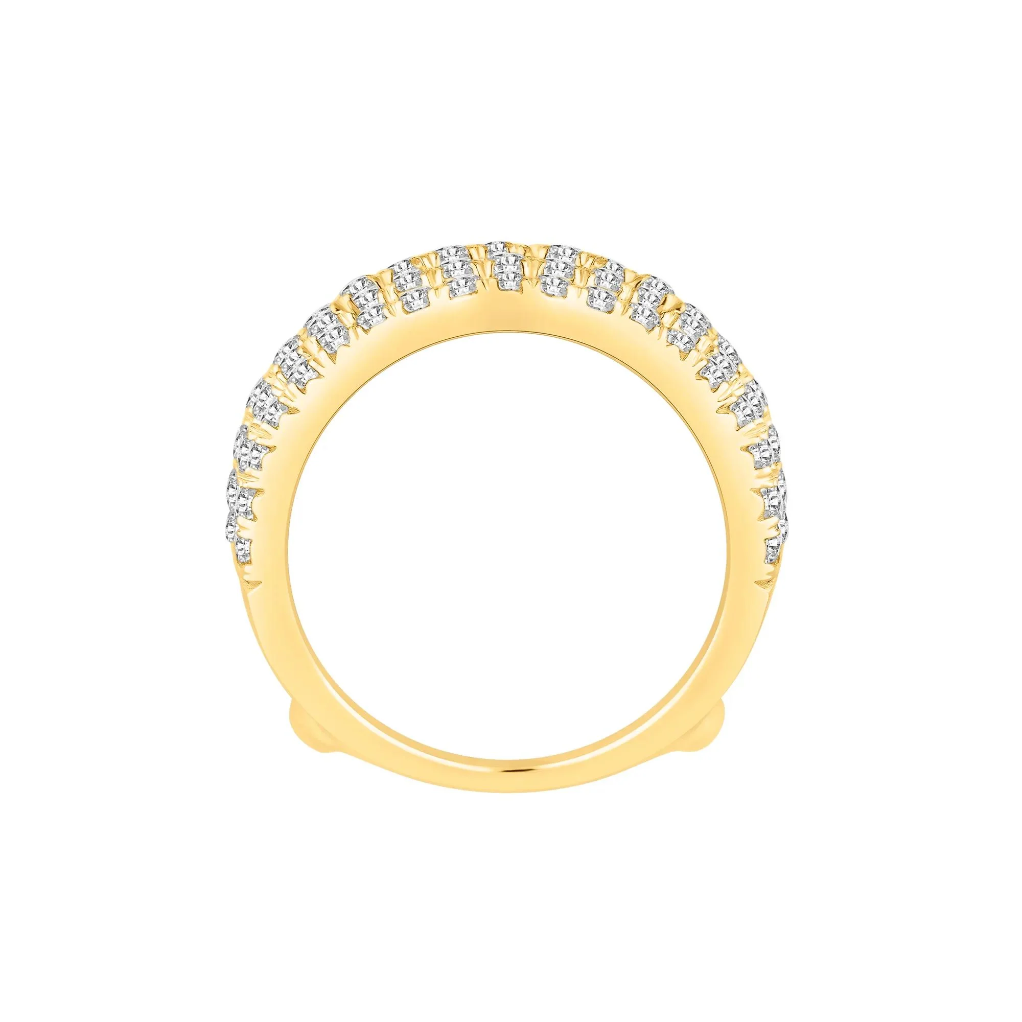 1/2 CT. Tw. Lab Grown Diamond Ring Insert 14K Yellow Gold Round Brilliant Cut Size 9 - Image 2