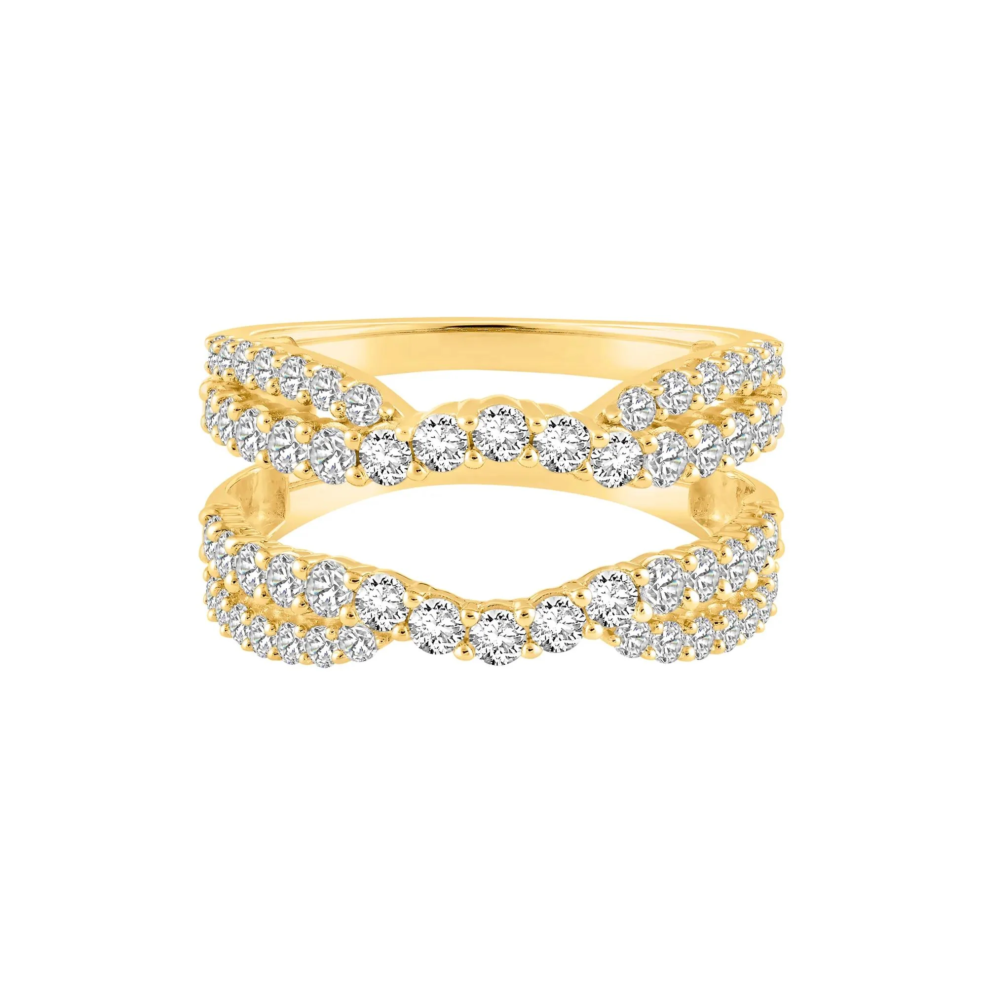 1/4 CT. Tw. Lab Grown Diamond Ring Insert 14K Yellow Gold Round Brilliant Cut Size 6