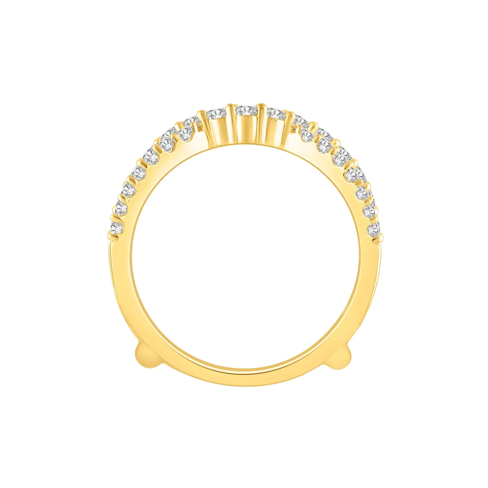 1/4 CT. Tw. Lab Grown Diamond Ring Insert 14K Yellow Gold Round Brilliant Cut Size 7 - Image 2