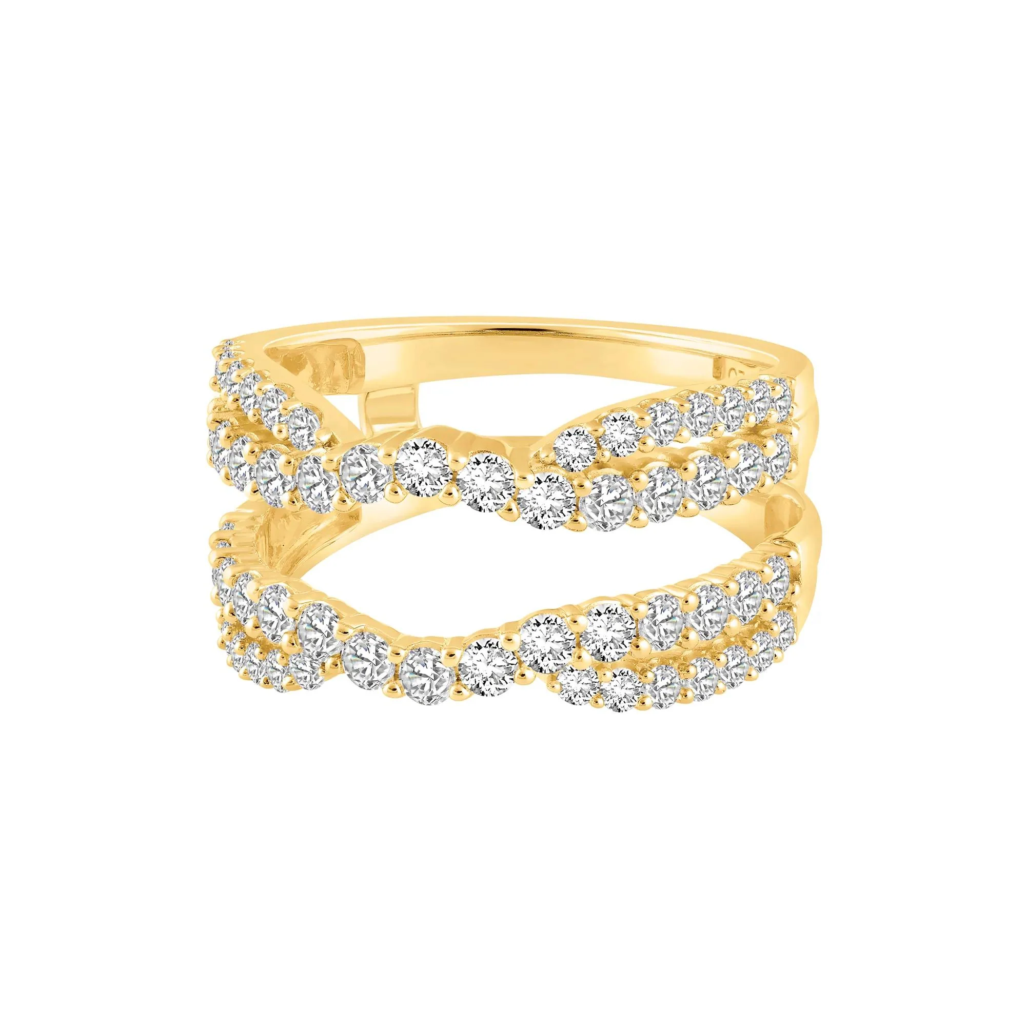 1/4 CT. Tw. Lab Grown Diamond Ring Insert 14K Yellow Gold Round Brilliant Cut Size 9 - Image 4