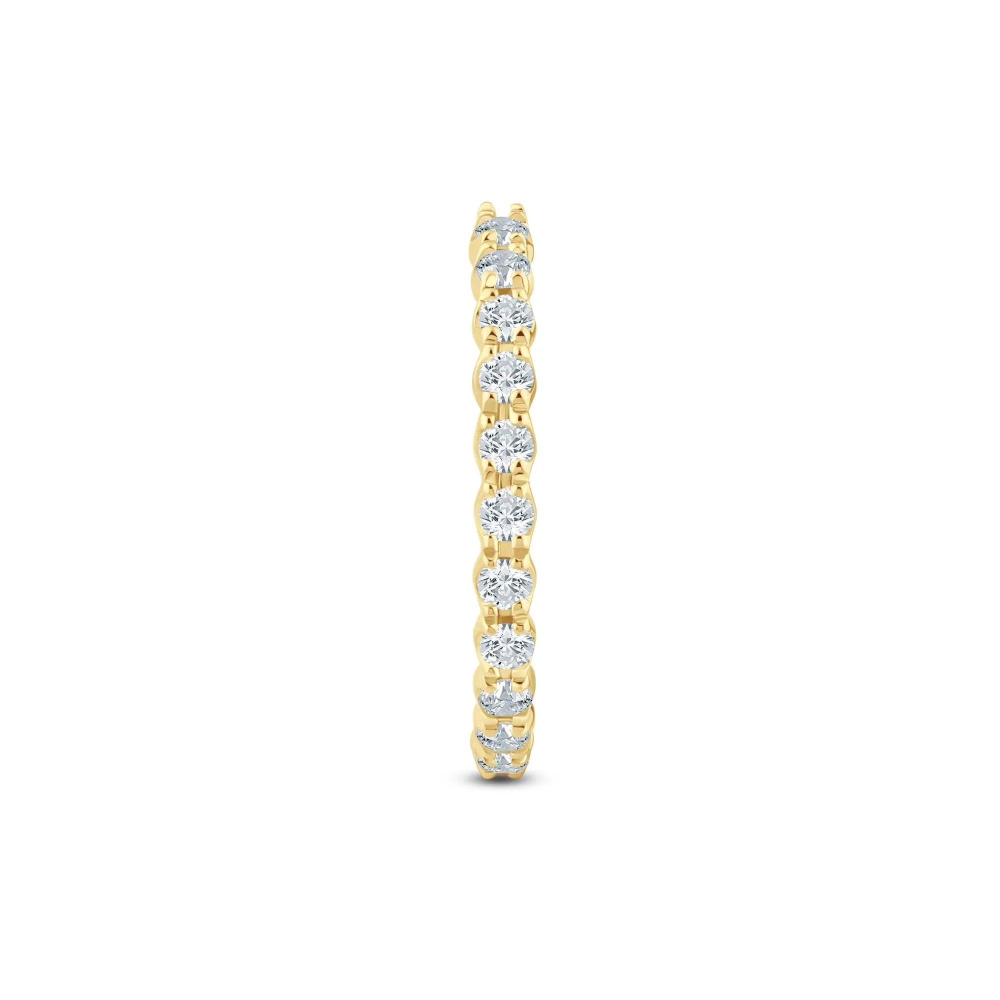 5/8 CT. Tw. Lab Grown Diamond Open Anniversary Band Ring 14K Yellow Gold Round Brilliant Cut Size 7 2mm - Image 3
