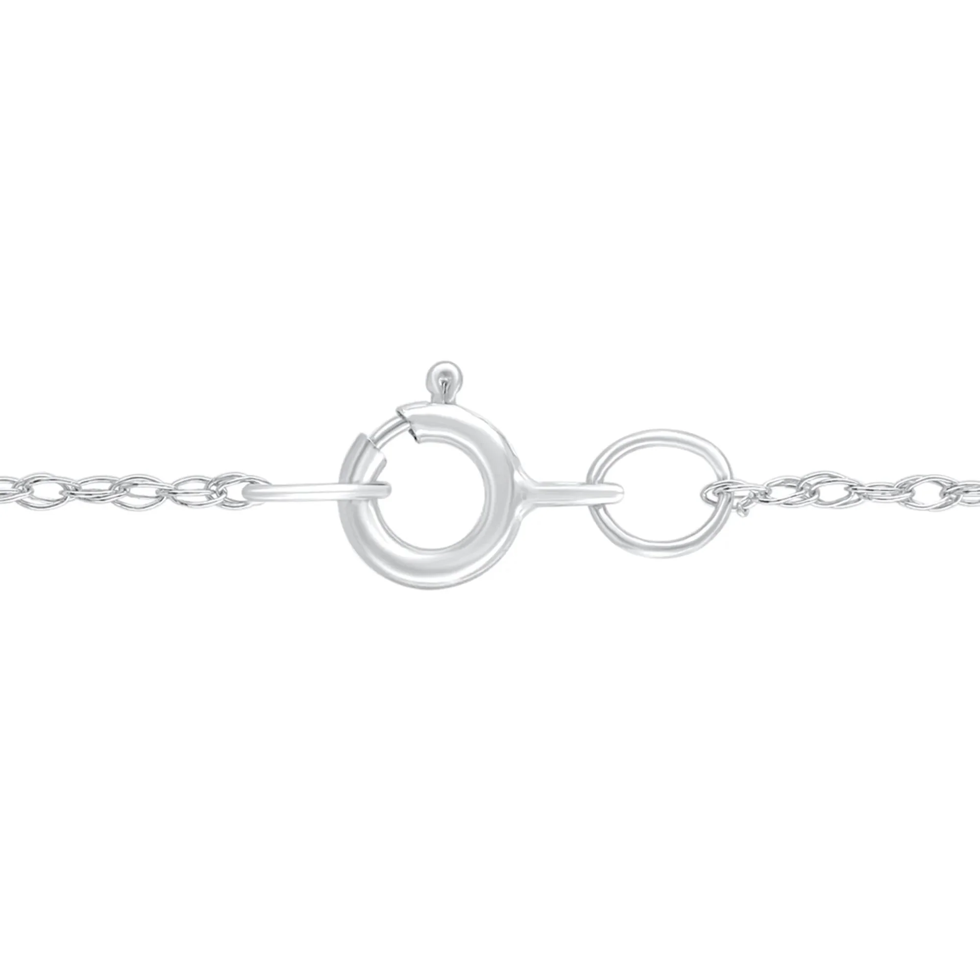 1/10 CT. Tw. Diamond Pendant Necklace 10K White Gold Size 18" - Image 3