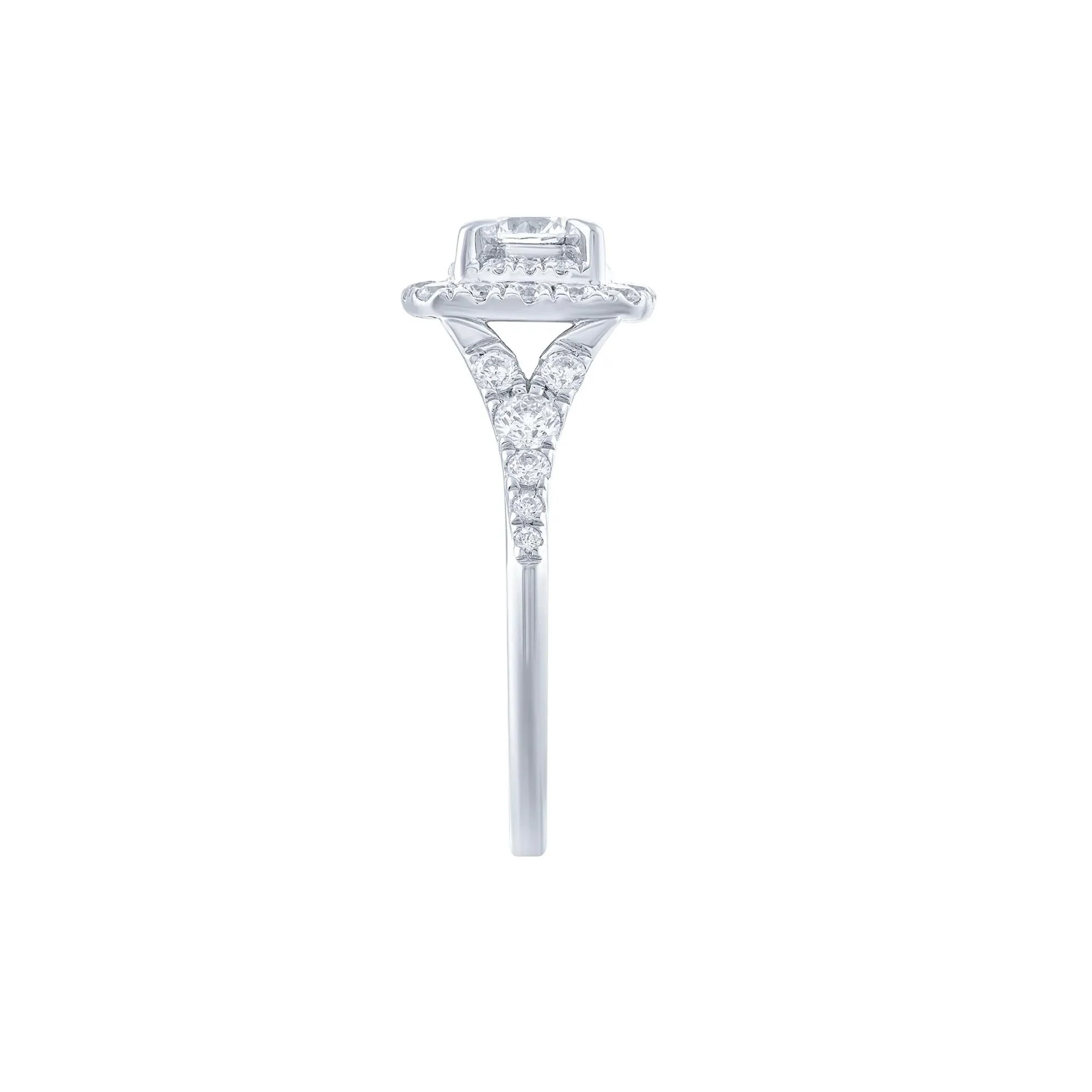 1 CT. Tw. Diamond Engagement Ring 14K White Gold Size 6.5 - Image 3