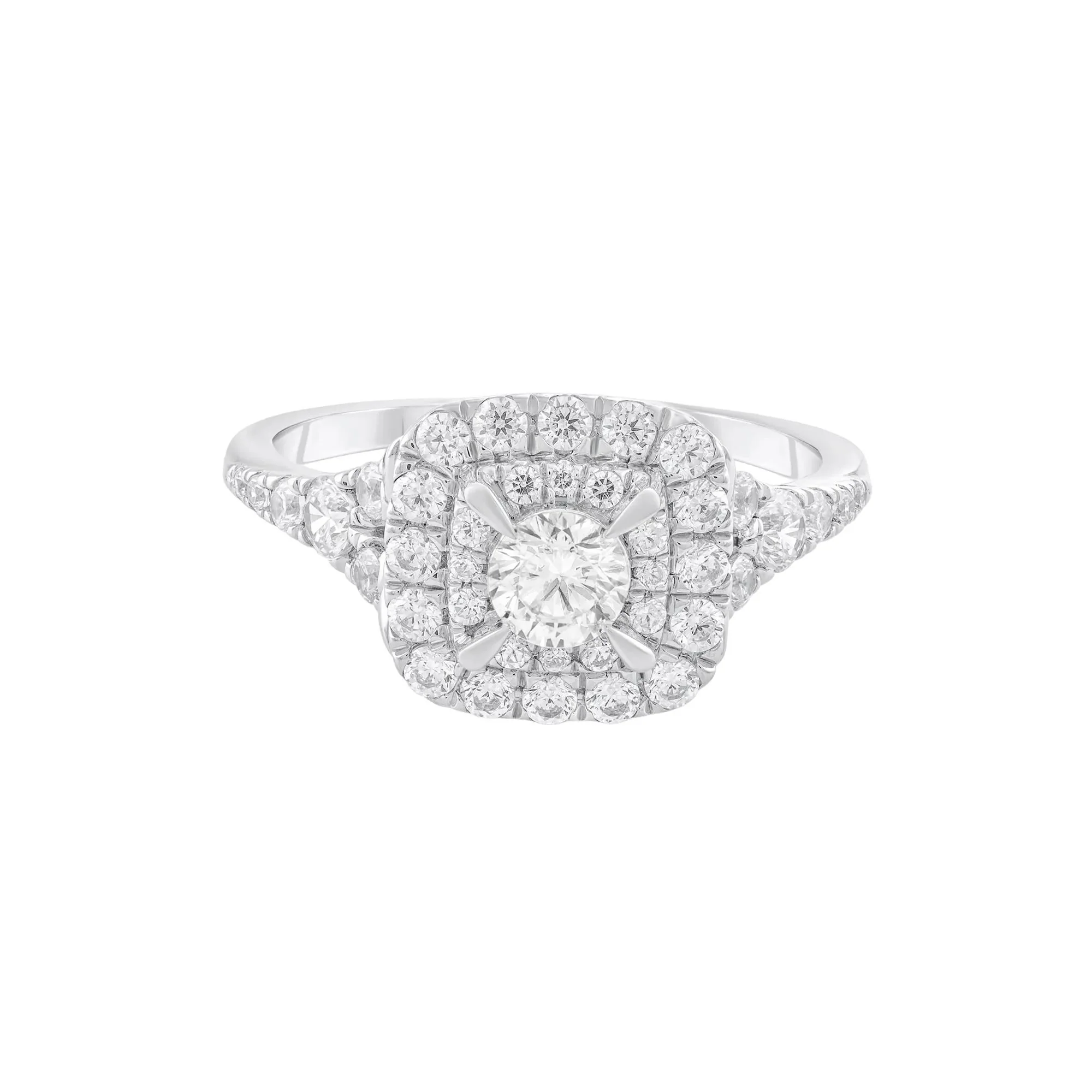 1 CT. Tw. Diamond Engagement Ring 14K White Gold Size 7