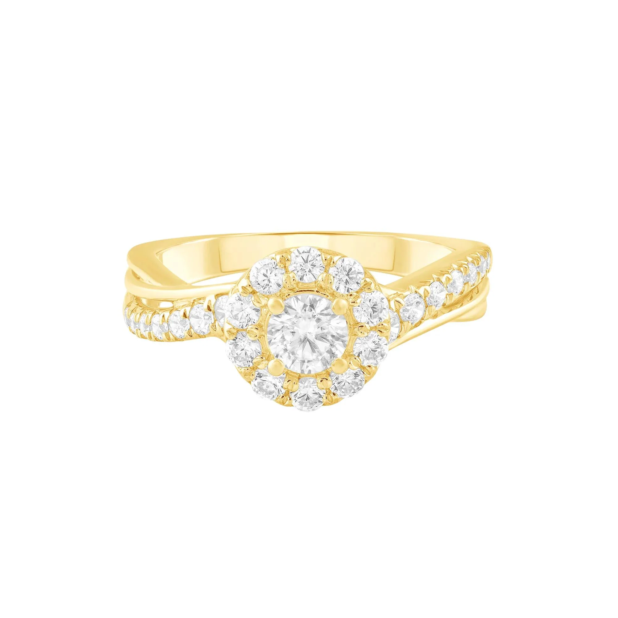 1 CT. Tw. Diamond Engagement Ring 14K Yellow Gold Size 6.5