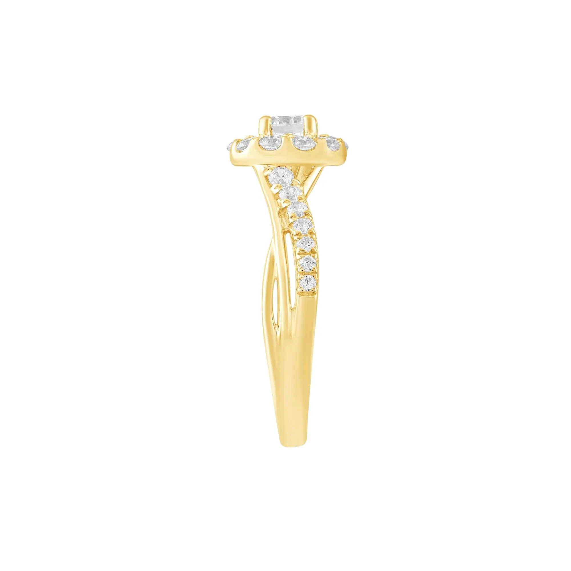1 CT. Tw. Diamond Engagement Ring 14K Yellow Gold Size 6.5 - Image 3