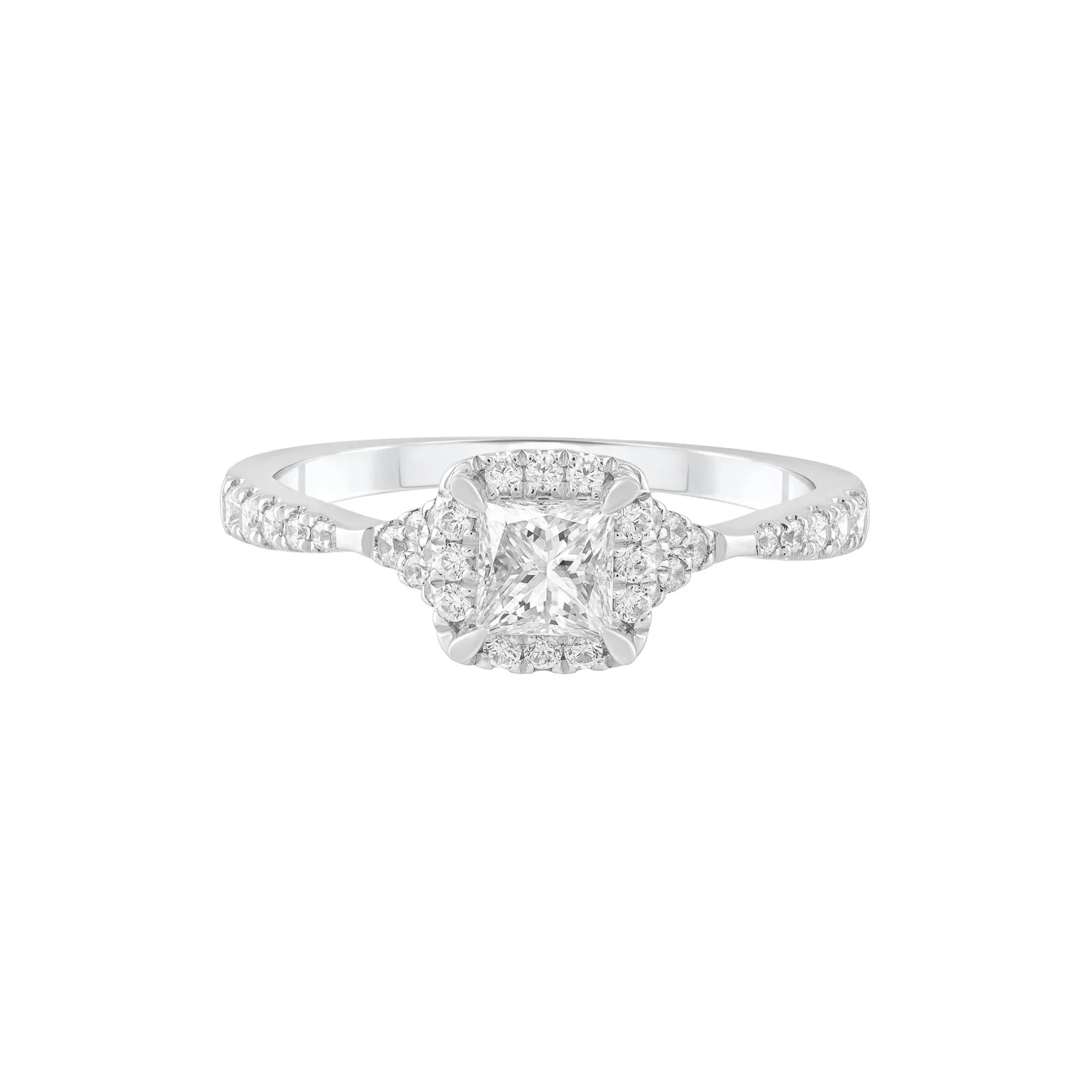 3/4 CT. Tw. Diamond Engagement Ring Platinum White Size 8.5