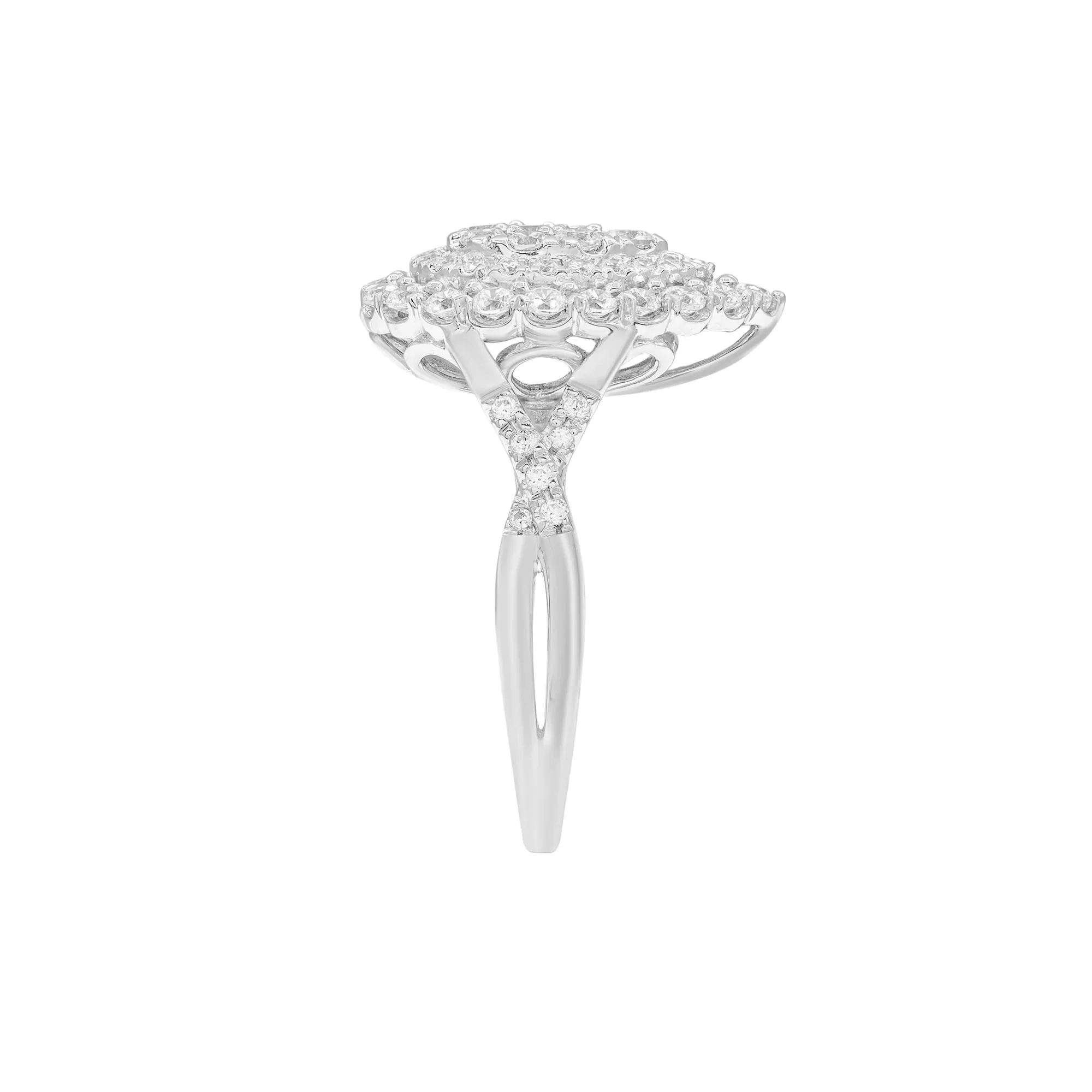 1 CT. Tw. Diamond Engagement Ring 10K White Gold Size 8.5 - Image 3