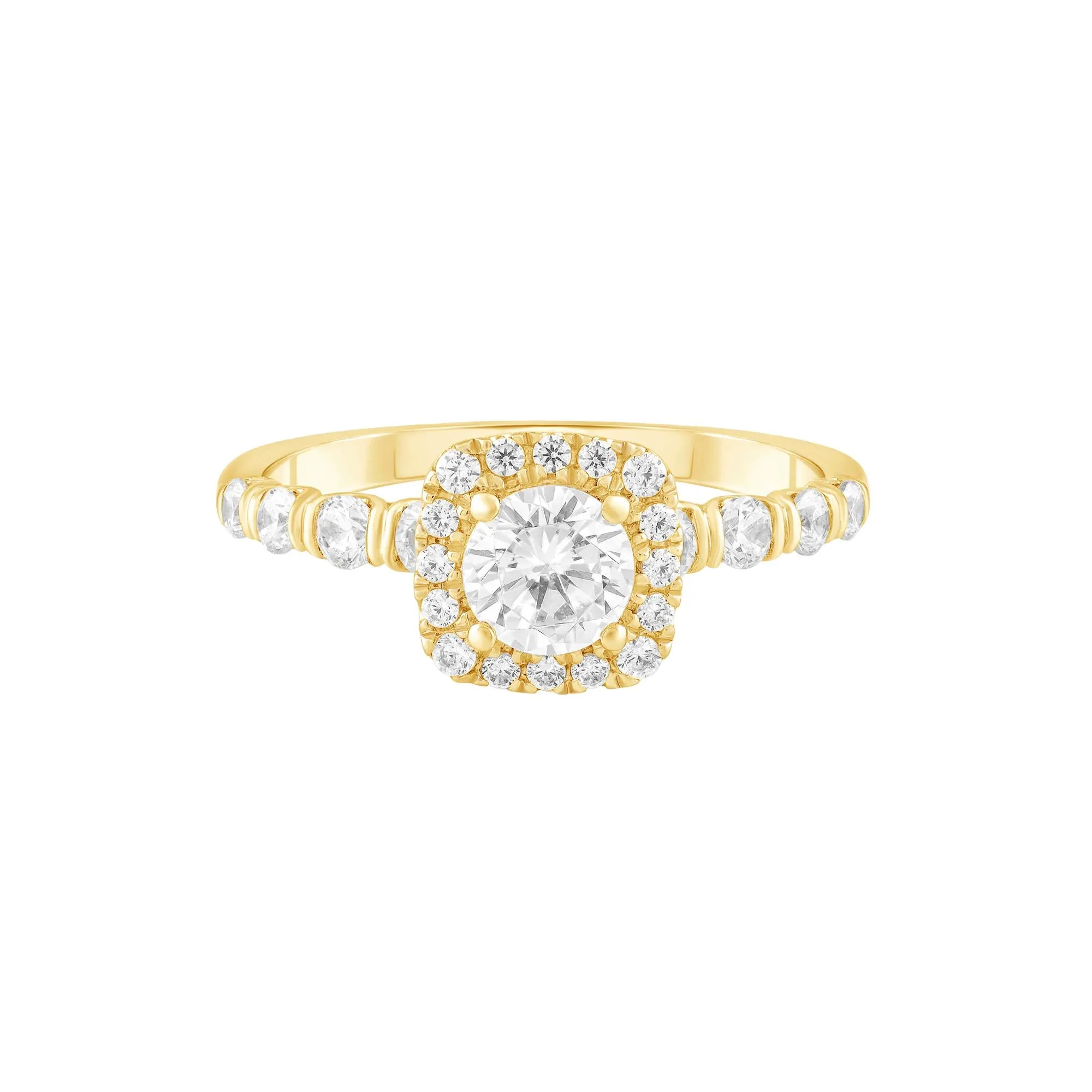 1 CT. Tw. Diamond Engagement Ring 14K Yellow Gold Size 9
