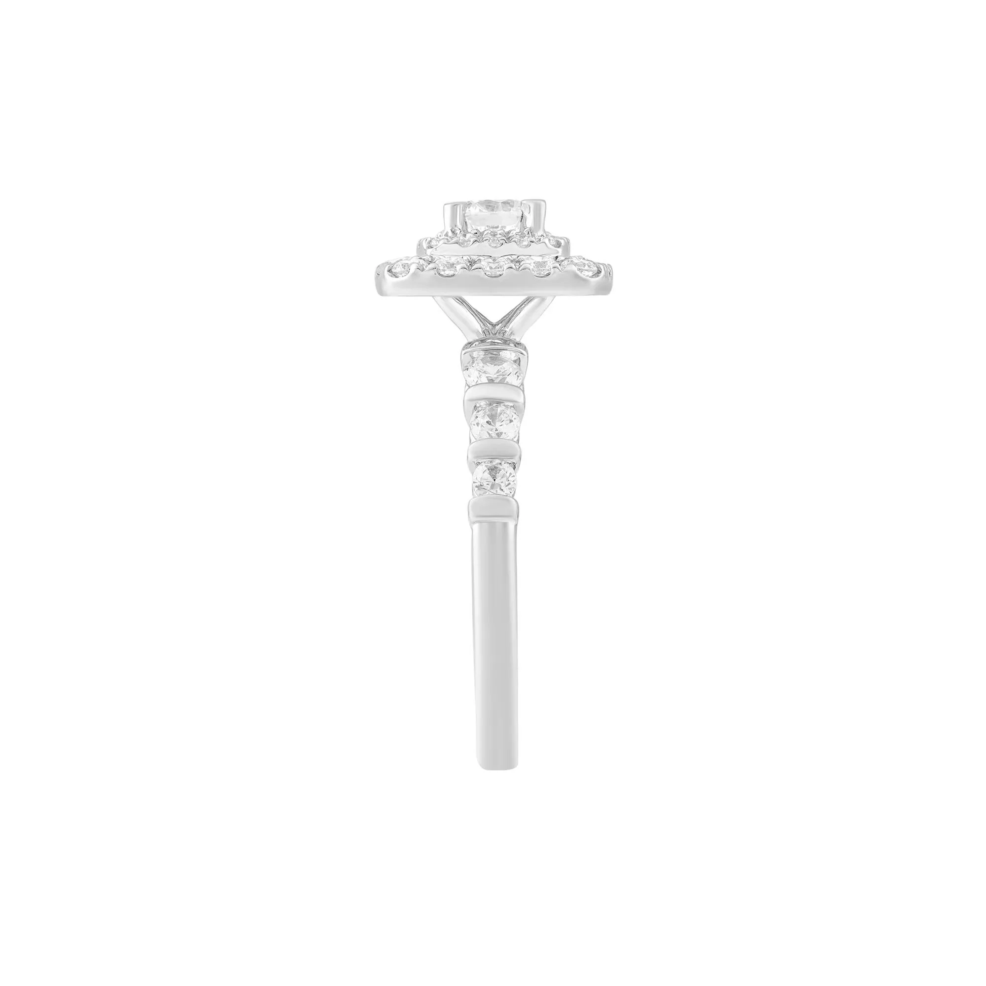 1/4 CT. Tw. Diamond Engagement Ring 14K White Gold Size 6.5 - Image 2