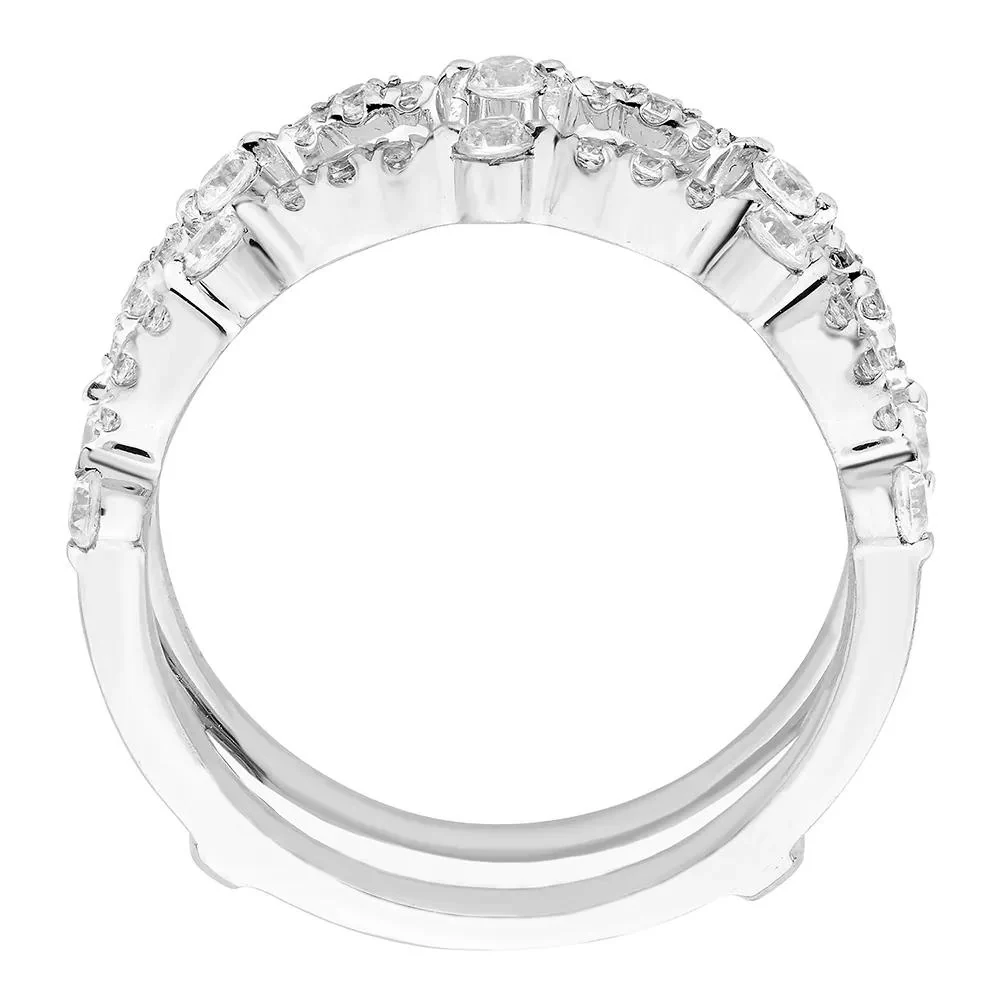 Diamond Insert 10K Gold (1/2 CT. T.w.) Ring Round Brilliant Cut White Size 7 - Image 2