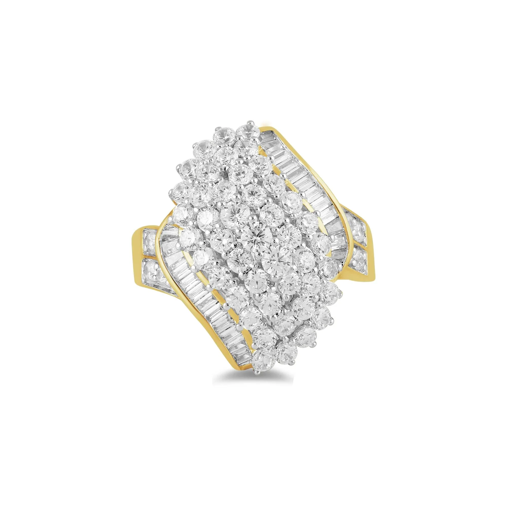 2 CT. Tw. Lab Grown Diamond Ring 10K Yellow Gold Size 8.5