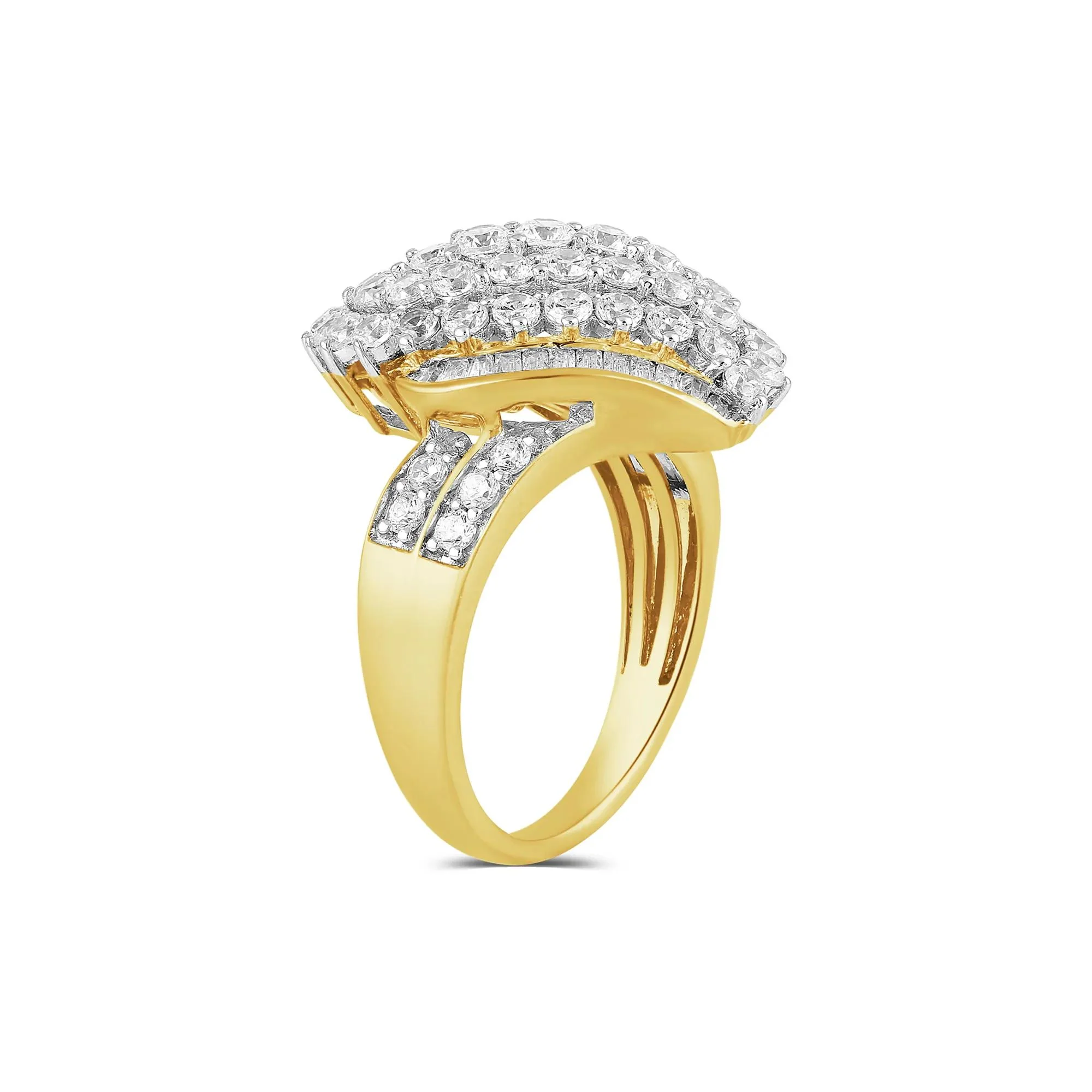 2 CT. Tw. Lab Grown Diamond Ring 10K Yellow Gold Size 8.5 - Image 3