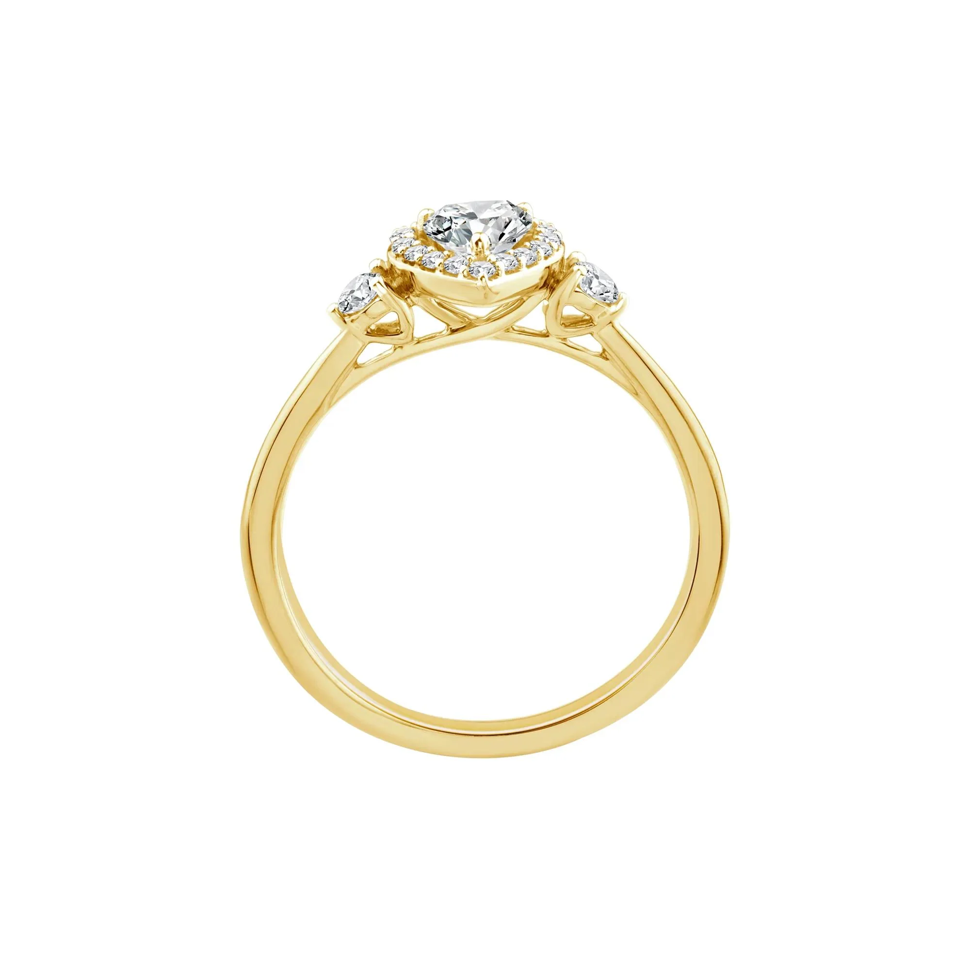 1/2 CT. Tw. Lab Grown Diamond Heart Promise Ring 10K Yellow Gold Size 10 - Image 2
