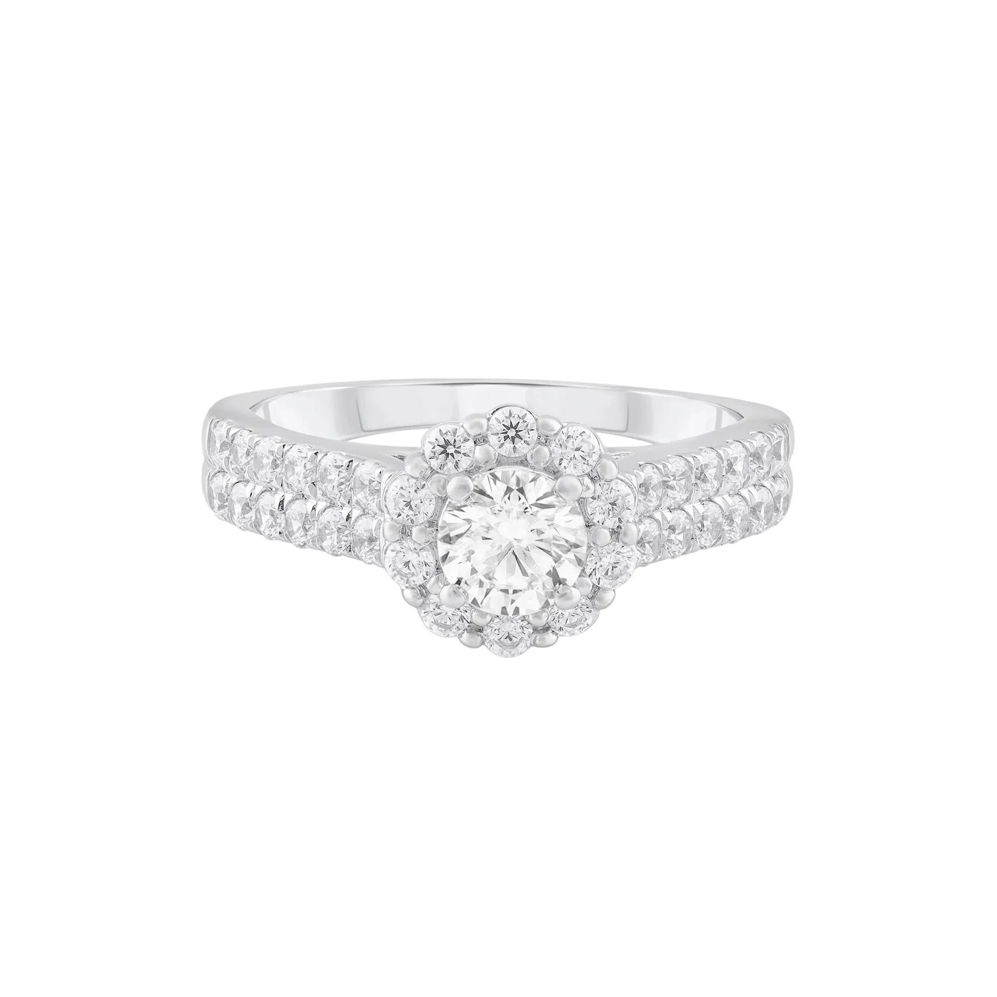 1 CT. Tw. Diamond Engagement Ring 14K White Gold Size 6