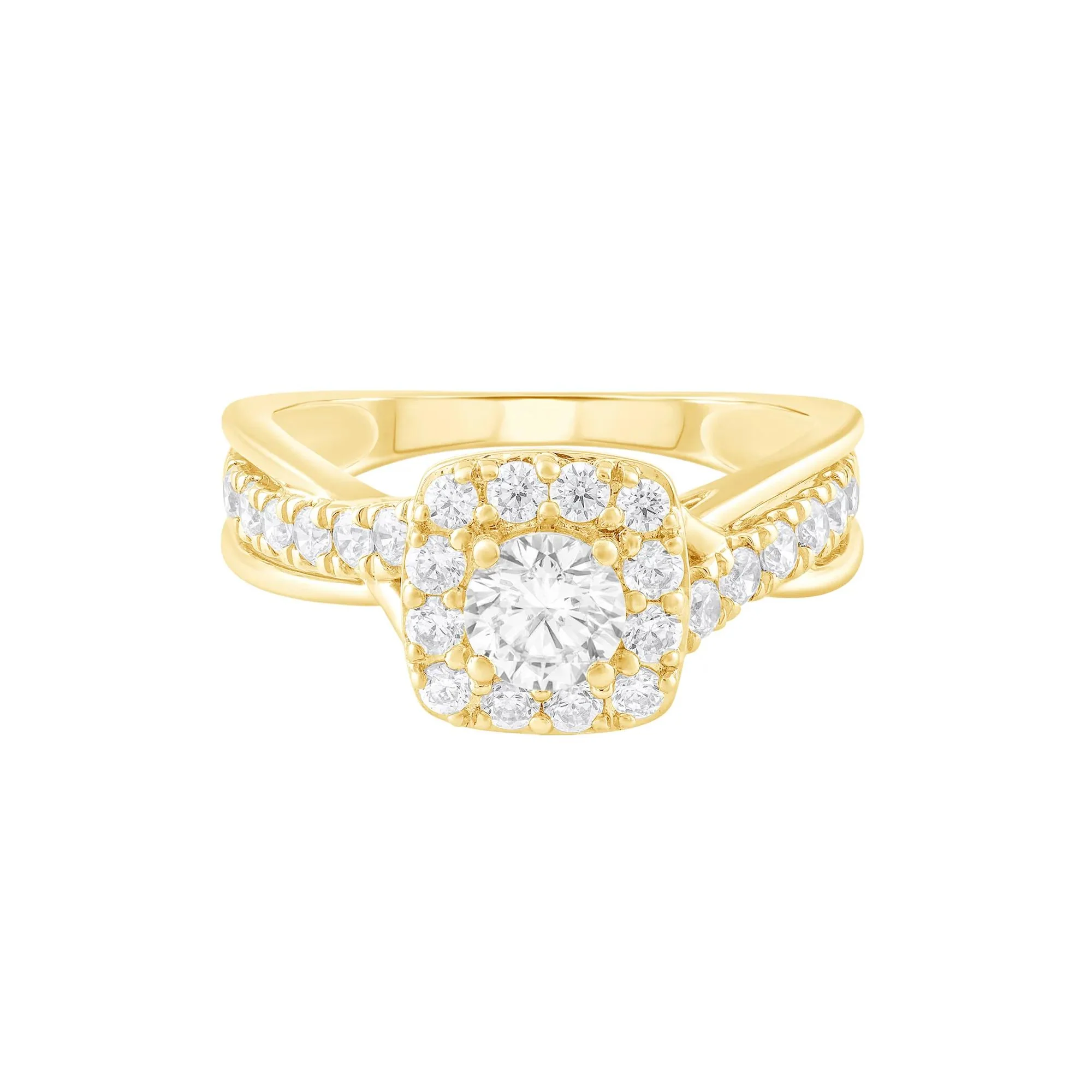 3/8 CT. Tw. Diamond Engagement Ring 14K Yellow Gold Size 8