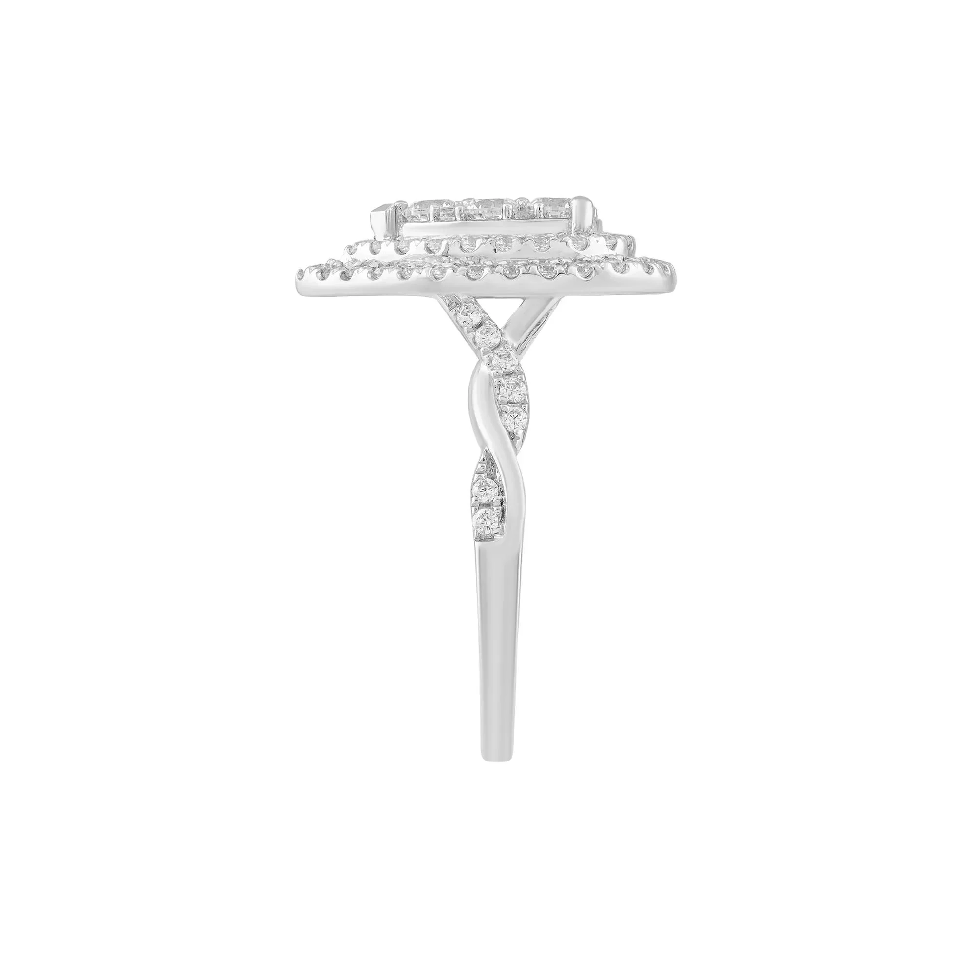1 CT. Tw. Composite Diamond Engagement Ring 10K White Gold Size 9.5 - Image 3