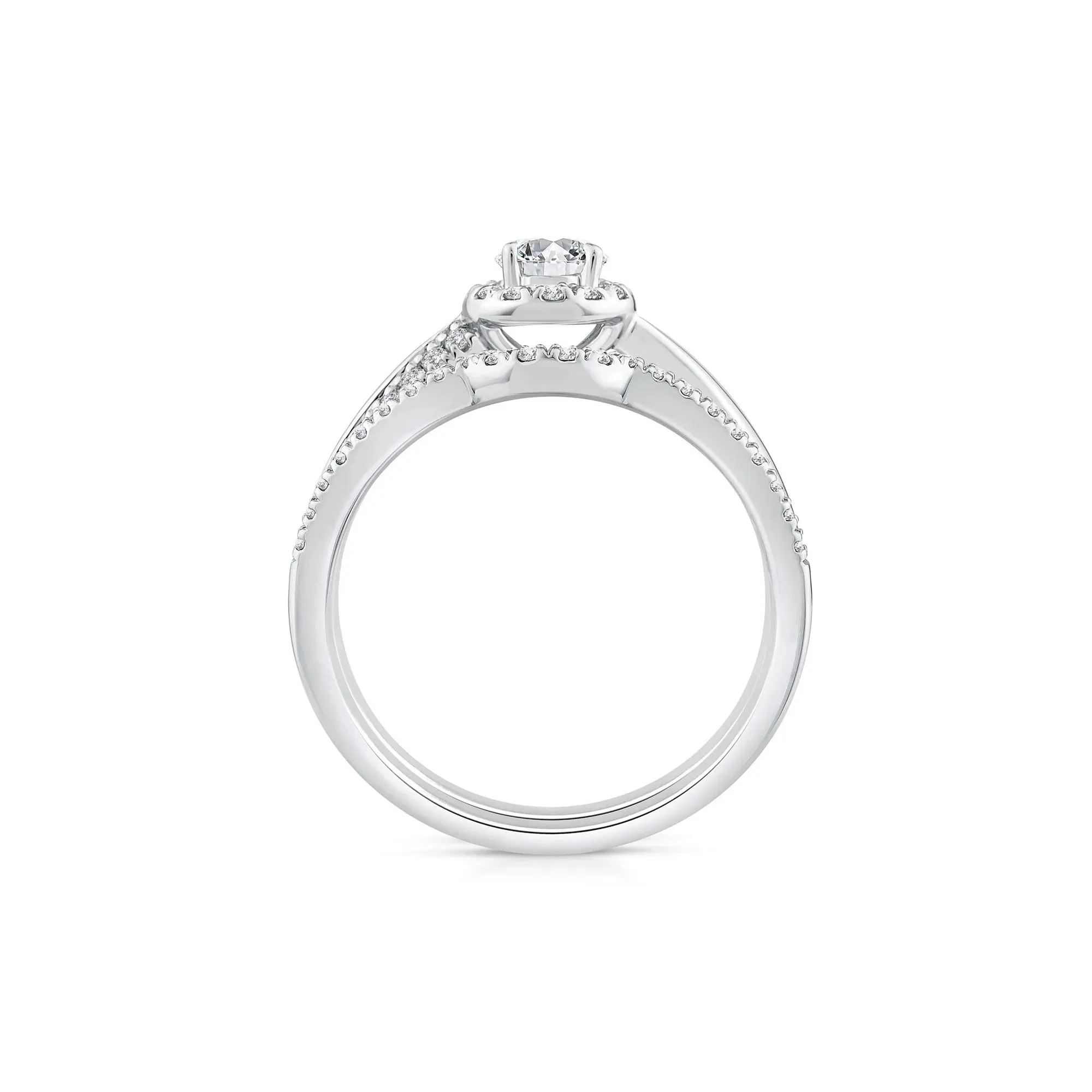 5/8 CT. Tw. Diamond Engagement Ring 10K White Gold Size 8 2mm