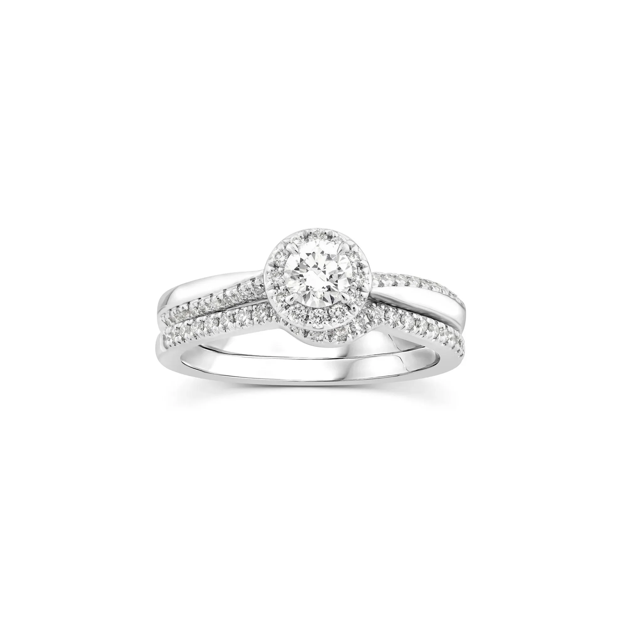 5/8 CT. Tw. Diamond Engagement Ring 10K White Gold Size 8 2mm - Image 3