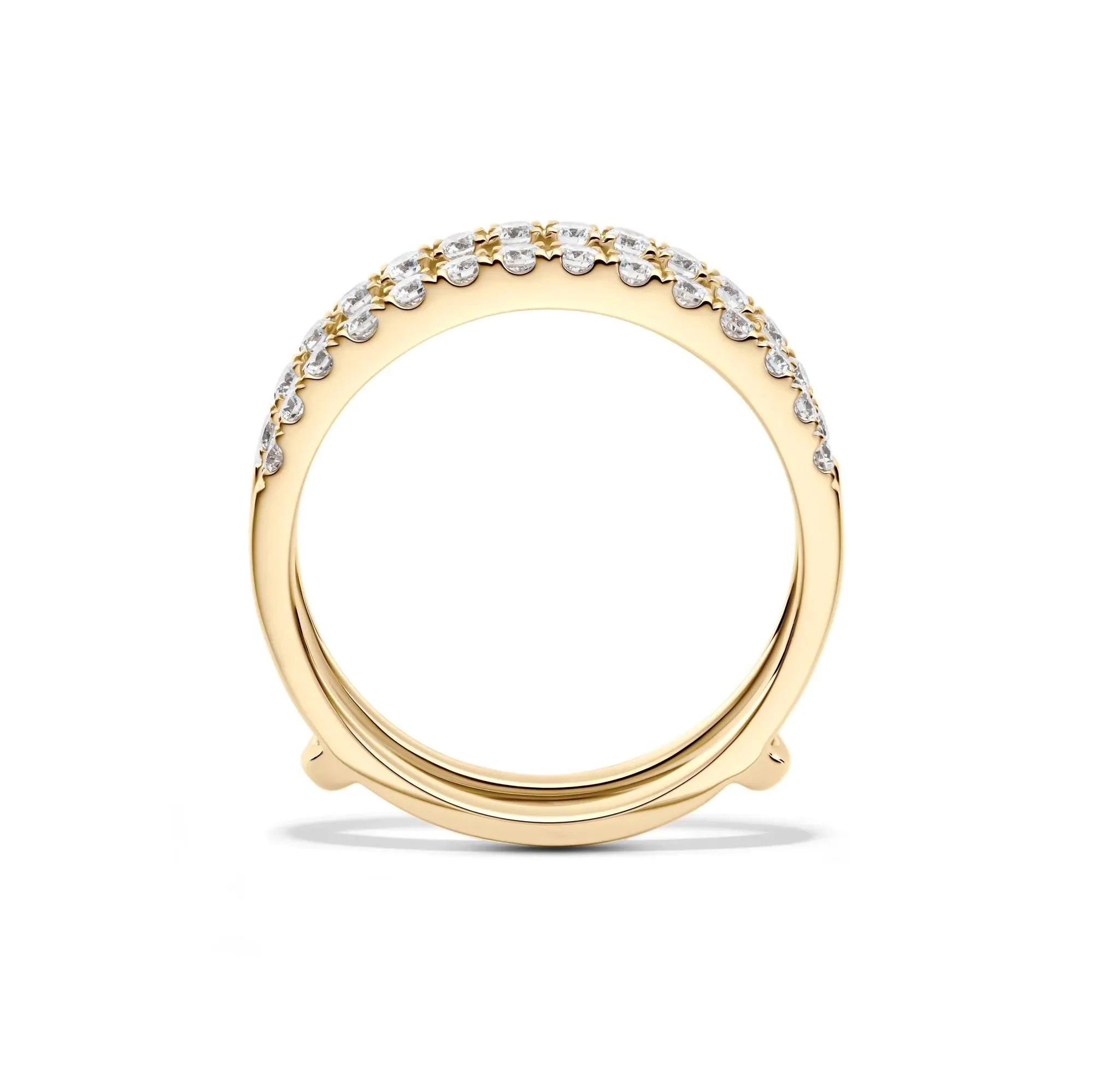 1/2 CT. Tw. Lab Grown Diamond Enhancer 14K Yellow Gold Ring Size 7.5 1mm - Image 2