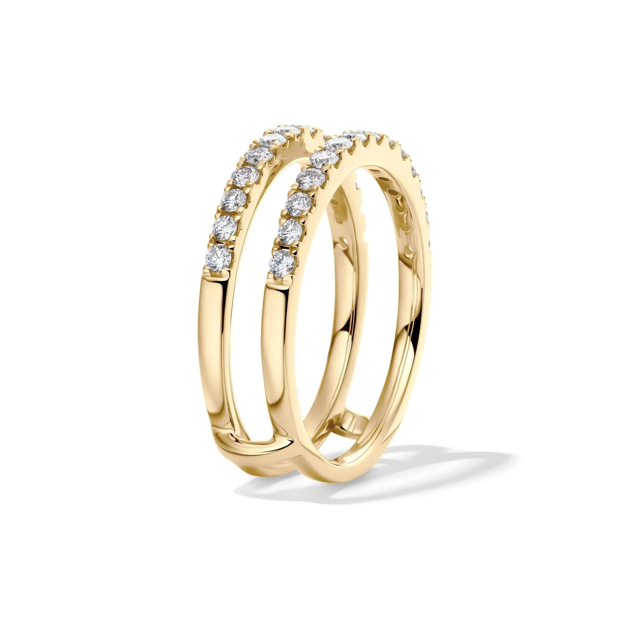 1/2 CT. Tw. Lab Grown Diamond Enhancer 14K Yellow Gold Ring Size 7.5 1mm - Image 3
