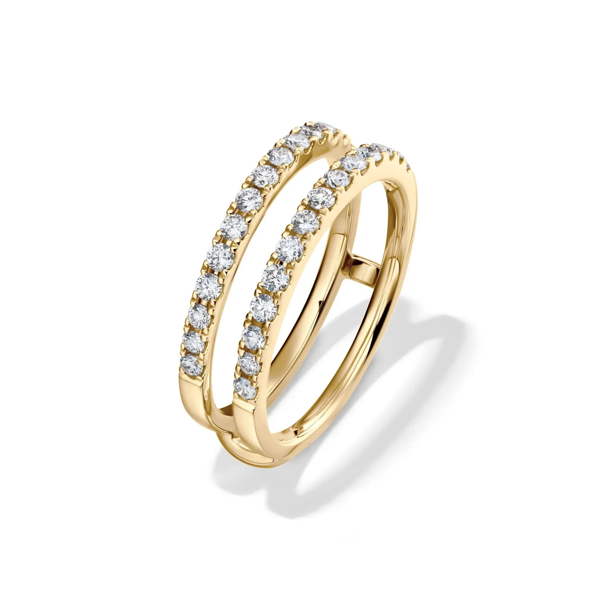 1/2 CT. Tw. Lab Grown Diamond Enhancer 14K Yellow Gold Ring Size 7.5 1mm - Image 4