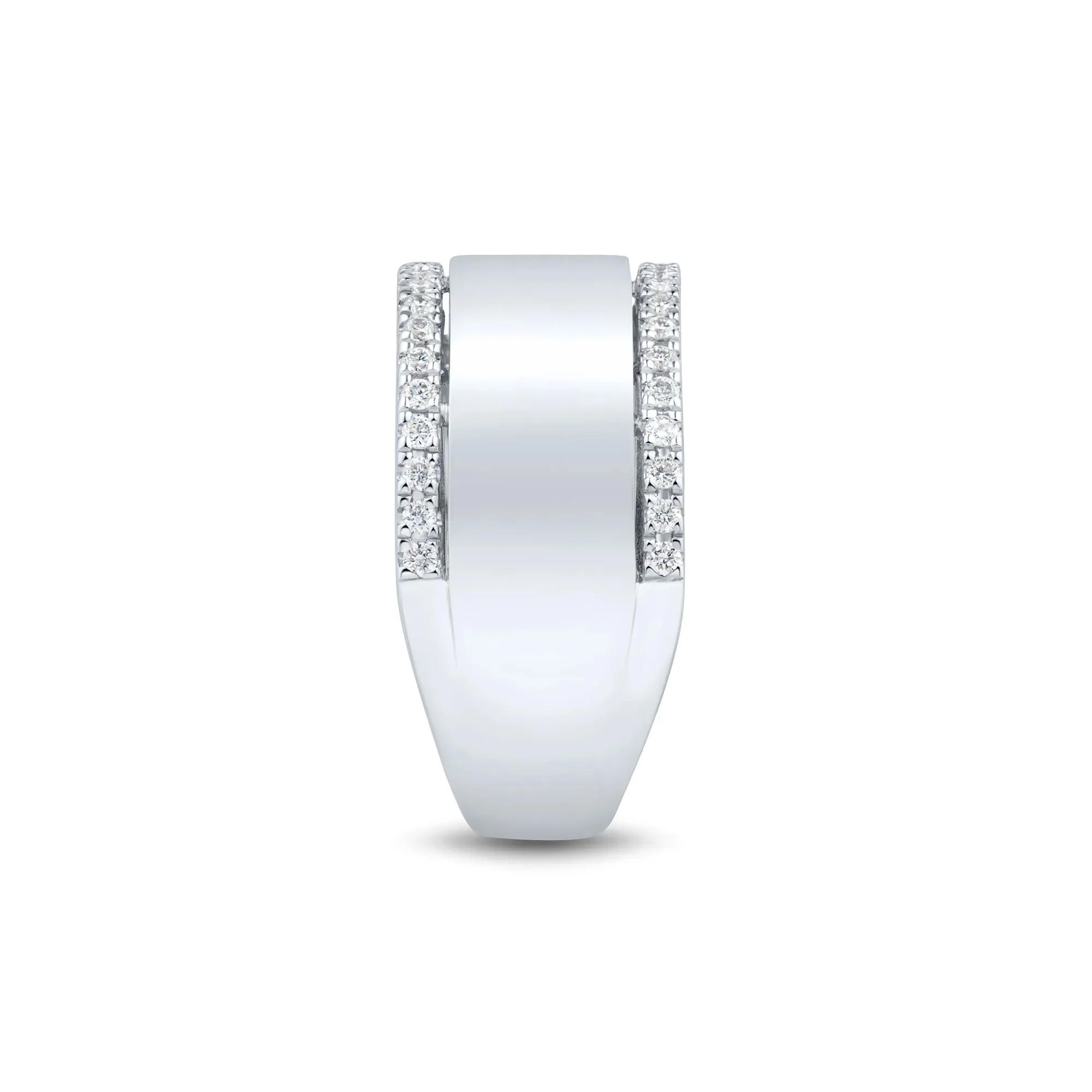 1/3 CT. Tw. Lab Grown Diamond High Polish Band Ring 10K White Gold Round Brilliant Cut Size 7 2mm - Image 3