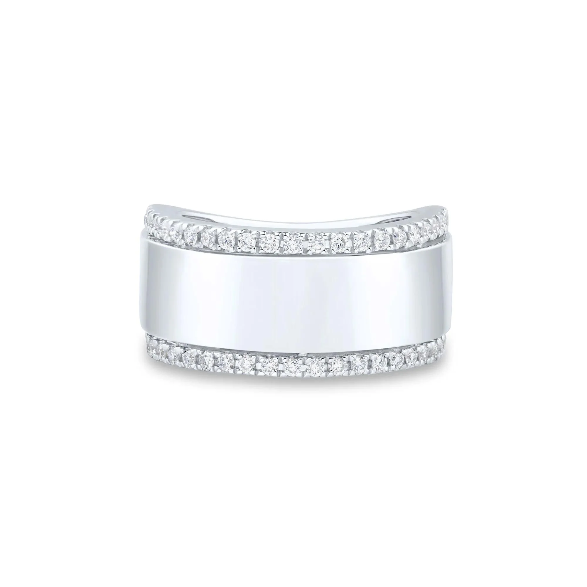 1/3 CT. Tw. Lab Grown Diamond High Polish Band Ring 10K White Gold Round Brilliant Cut Size 9 2mm