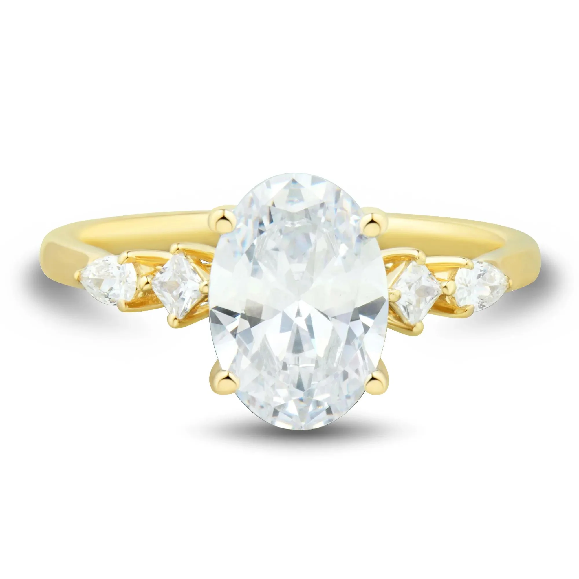 2 1/4 CT. Tw. Lab Grown Diamond Engagement Ring 14K Yellow Gold Size 9 3mm
