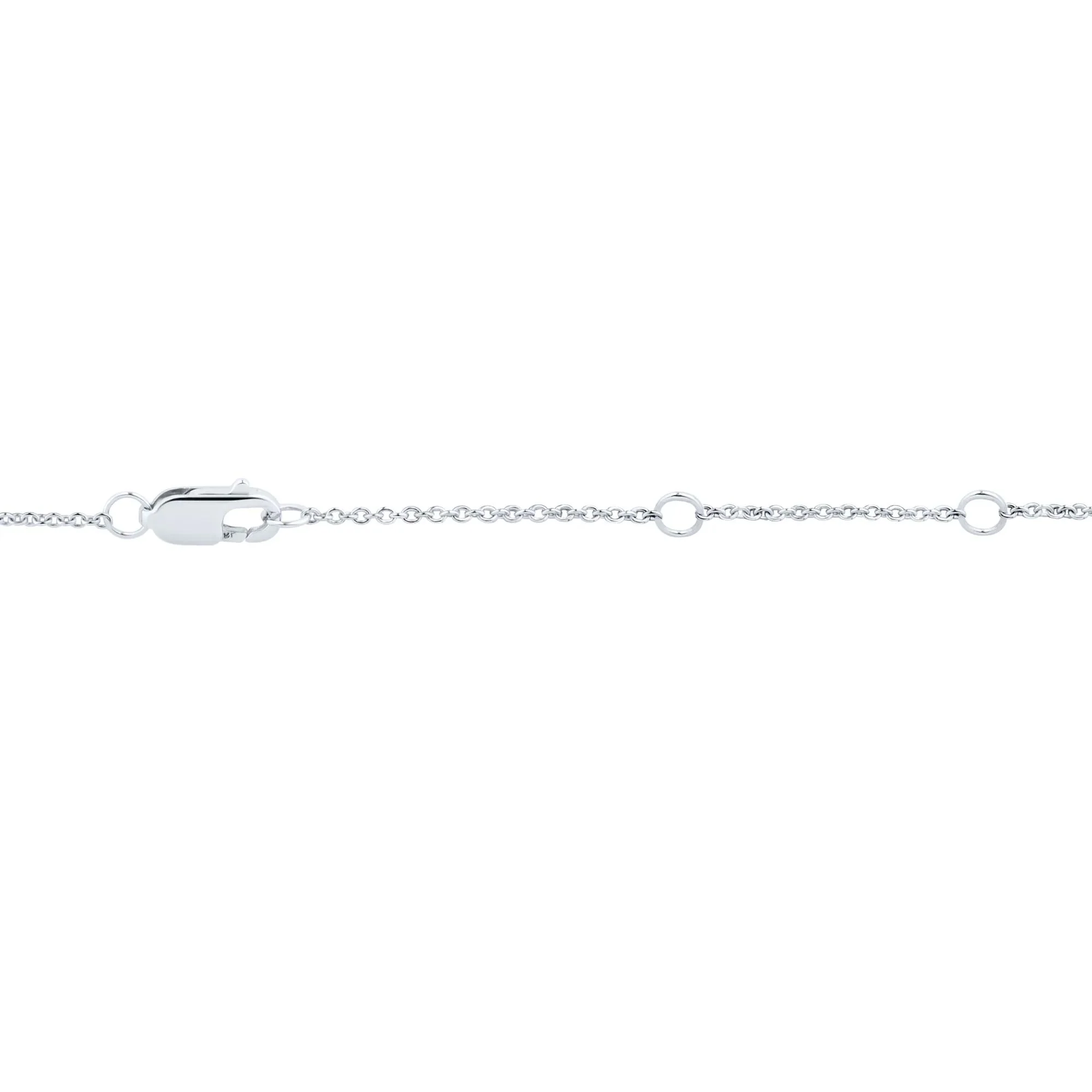 1 CT. Tw. Lab Grown Diamond Necklace 14K White Gold Size 16" - Image 2