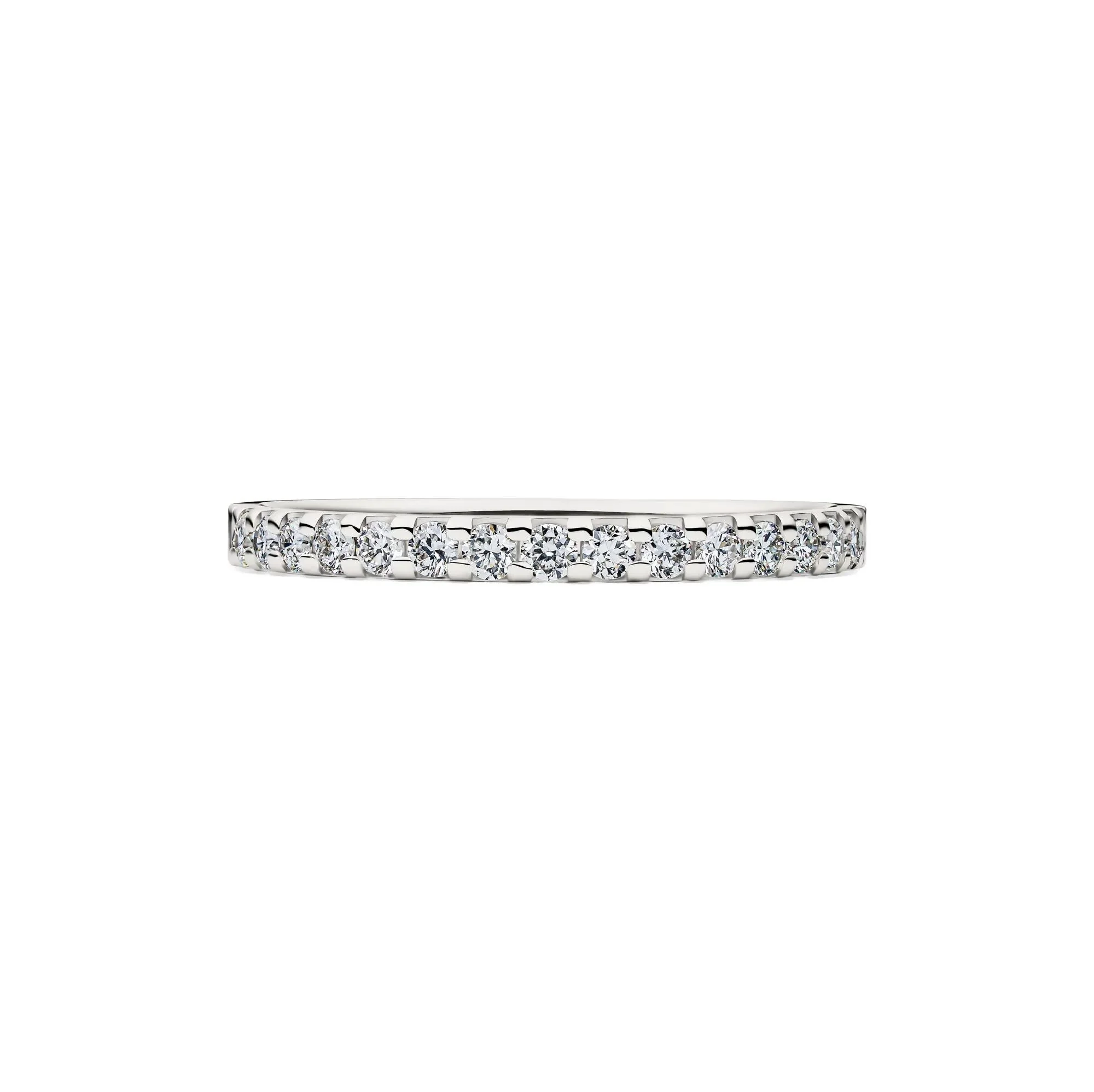1/4 CT. Tw. Lab Grown Diamond Wedding Band Ring Platinum Round Brilliant Cut White Size 5.5 1mm