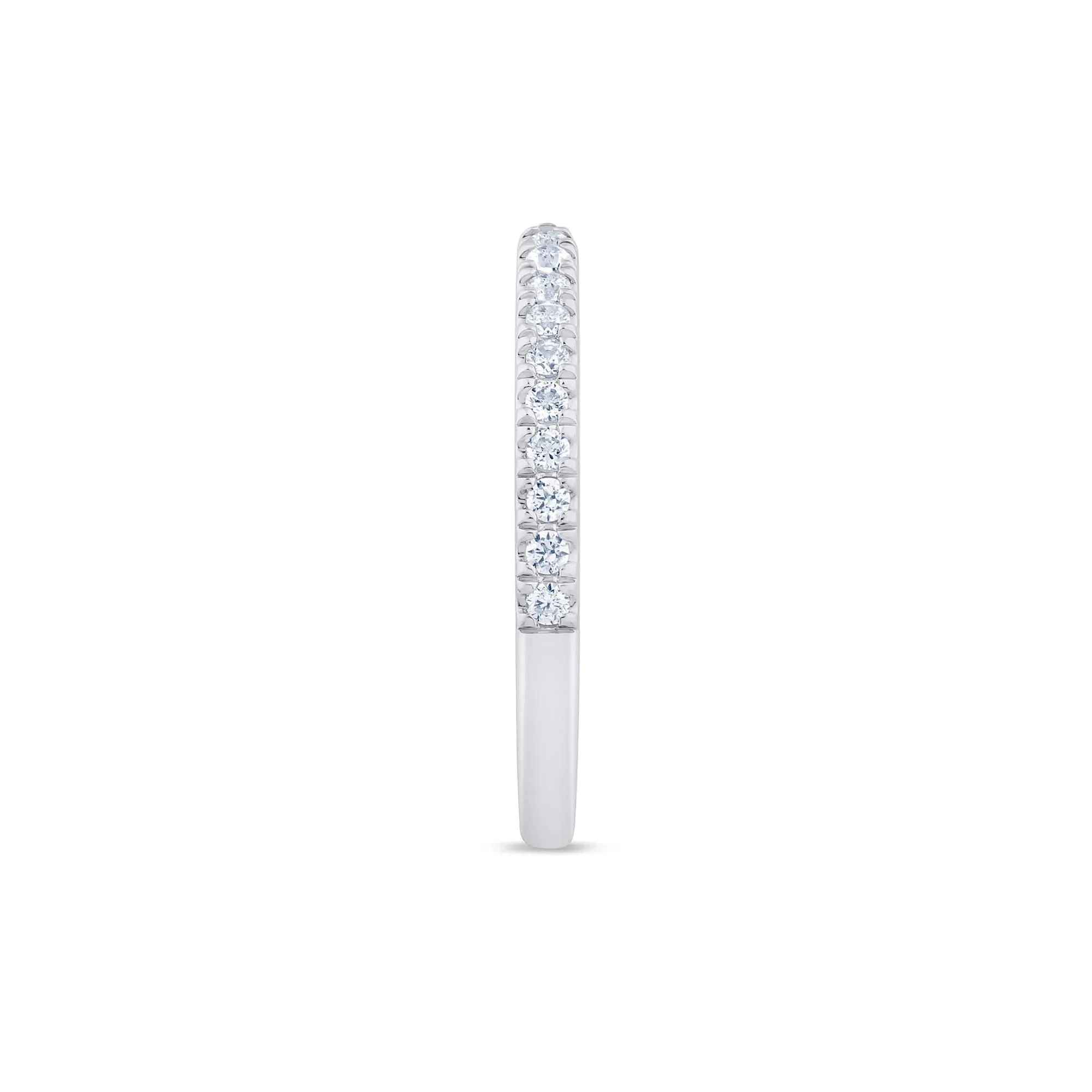 1/4 CT. Tw. Lab Grown Diamond Open Band Ring Platinum Round Brilliant Cut White Size 6.5 1.5mm - Image 3