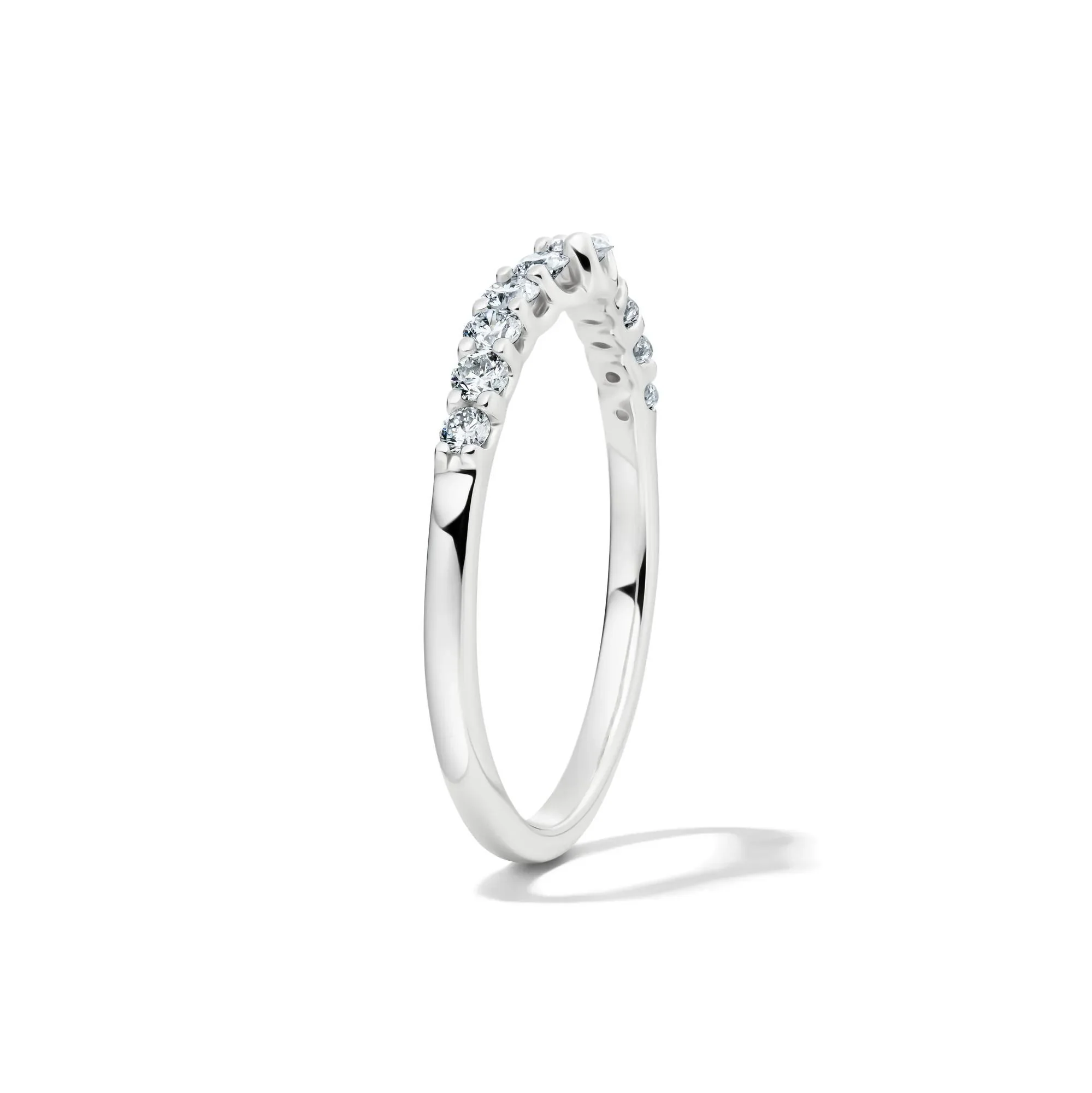 1/3 CT. Tw. Lab Grown Diamond Chevron Band Ring Platinum White Size 5 1.5mm - Image 3