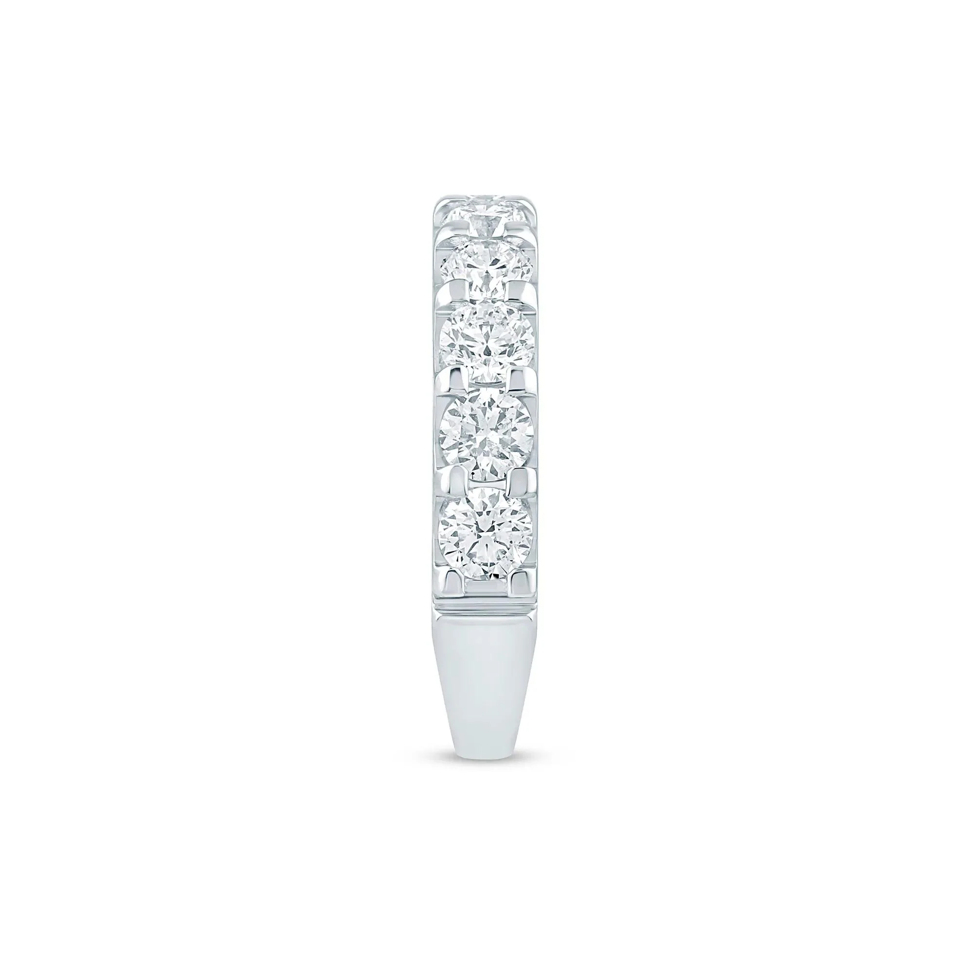 2 CT. Tw. Lab Grown Diamond Wedding Band Ring 14K White Gold Round Brilliant Cut Size 7.5 2mm - Image 3