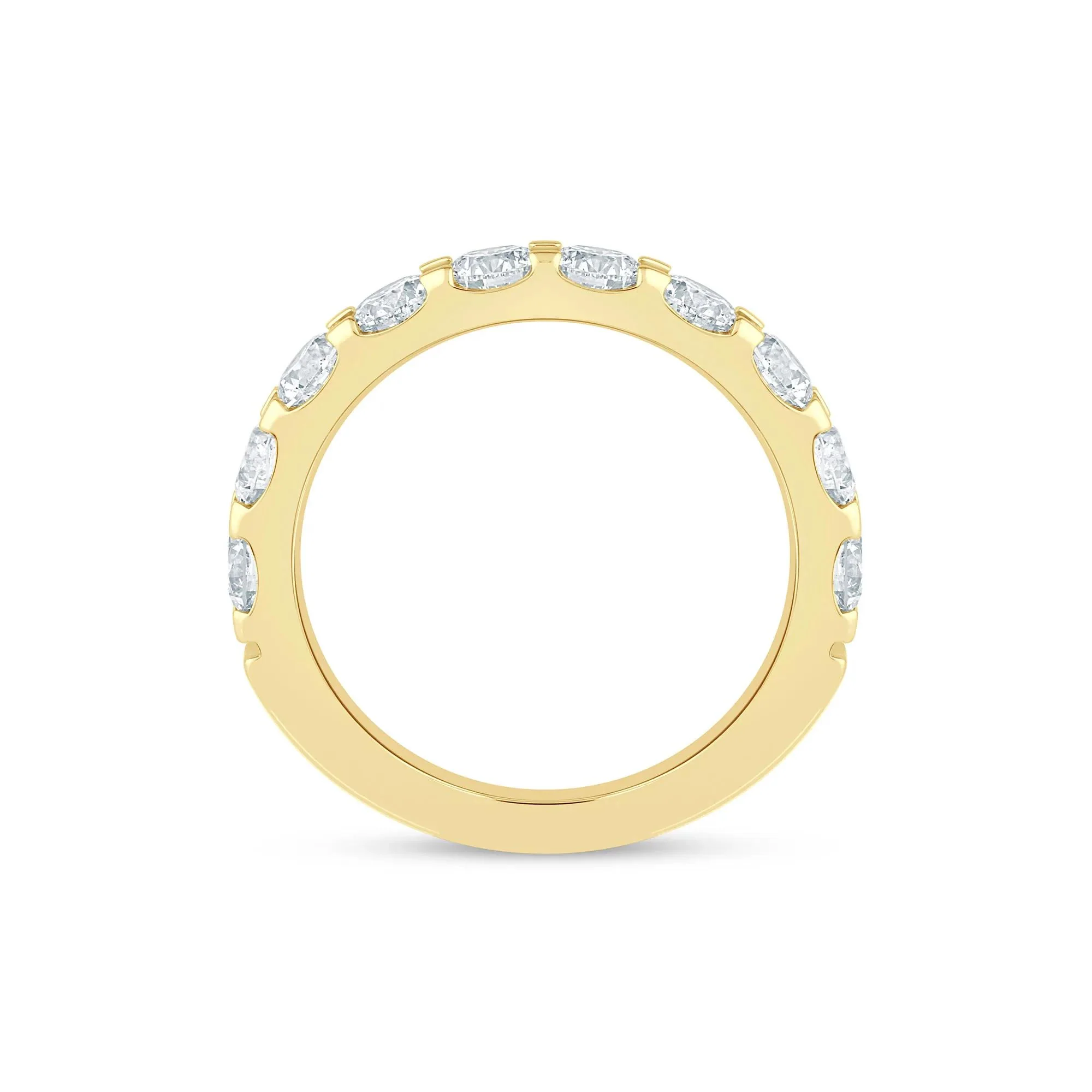 2 CT. Tw. Lab Grown Diamond Band Ring 14K Yellow Gold Round Brilliant Cut Size 8.5 2mm - Image 2