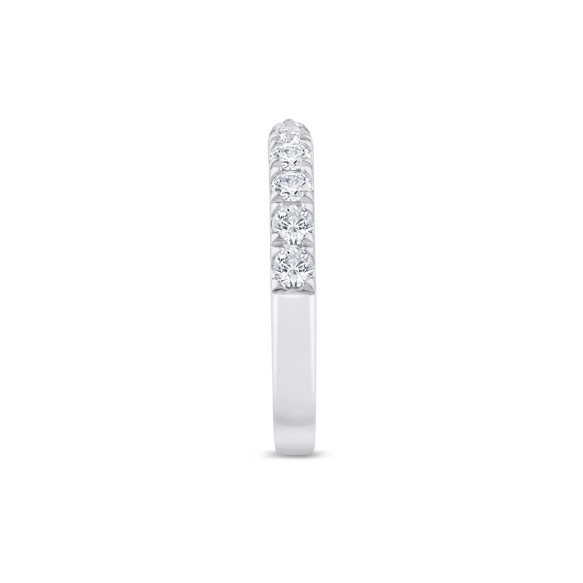 1/3 CT. Tw. Lab Grown Diamond Open Anniversary Band Ring Platinum Round Brilliant Cut White Size 4 2.5mm - Image 3