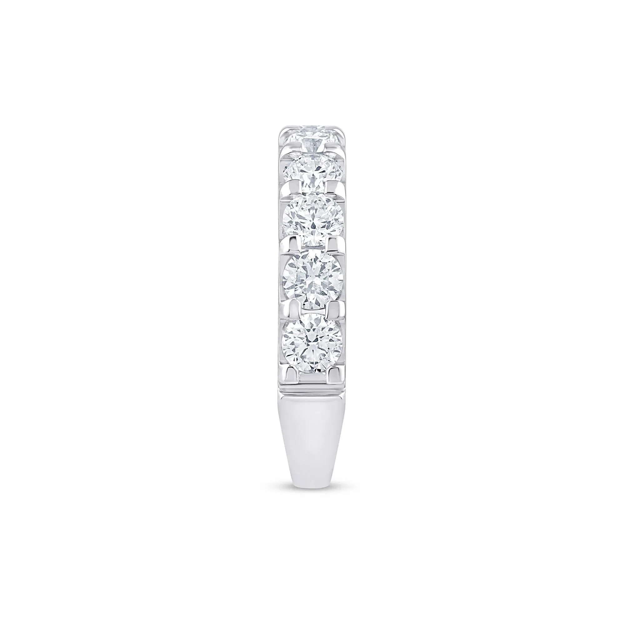 2 CT. Tw. Lab Grown Diamond Wedding Band Ring Platinum Round Brilliant Cut White Size 9 2mm - Image 3